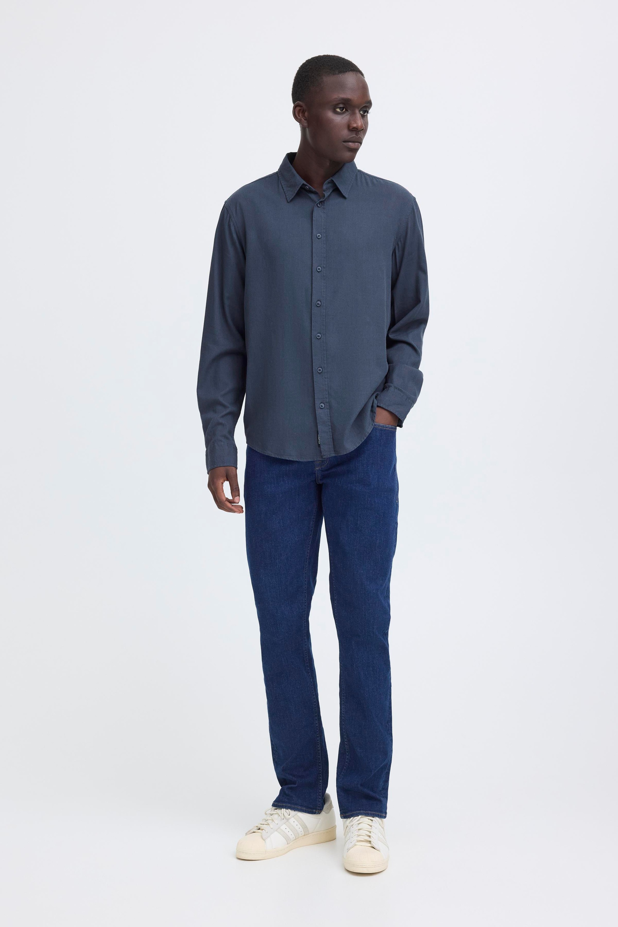 Blend Langarmhemd »BHBOBBY LINEN L/S« Materialmix aus Leinen und Viskose, Regular Fit, mit Hemdkragen