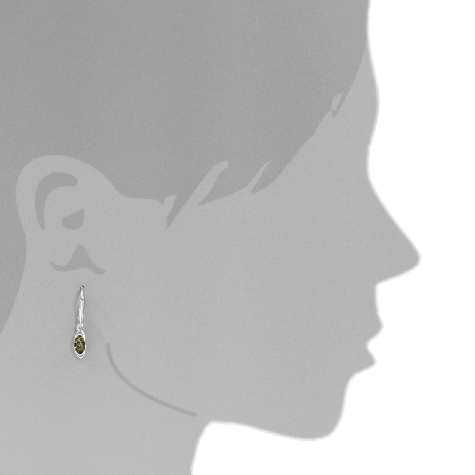 OSTSEE-SCHMUCK Paar Ohrhänger »- Telia - Silber 925/000 - Bernstein«