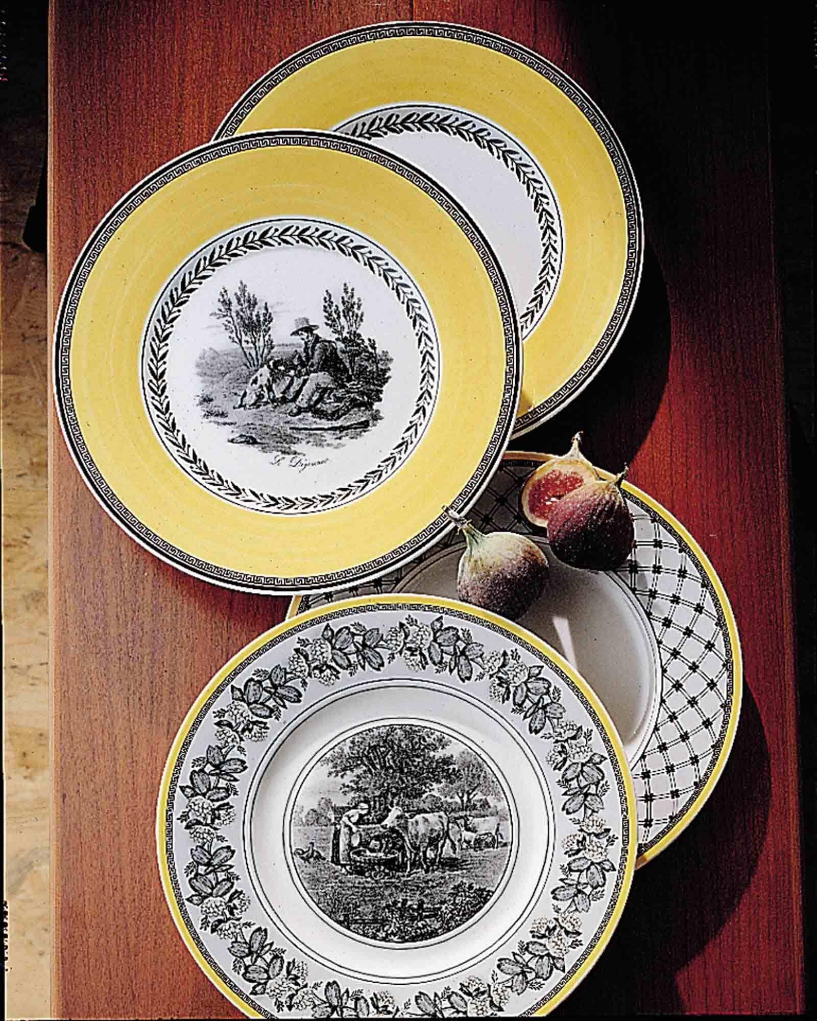 Villeroy & Boch Suppenteller »Suppenteller Audun Promenade ø 24,2 cm 6er Set weiß-grau-gelb«