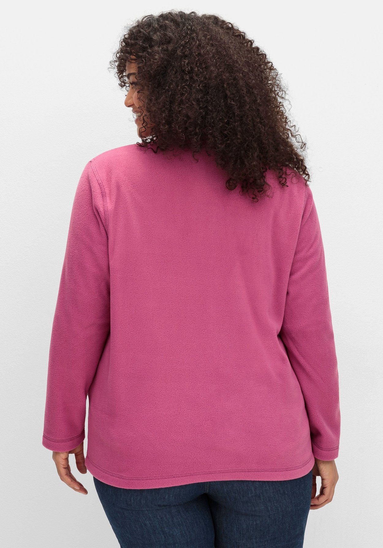 Sheego Sweatjacke »Fleecejacke mit Reißverschluss«