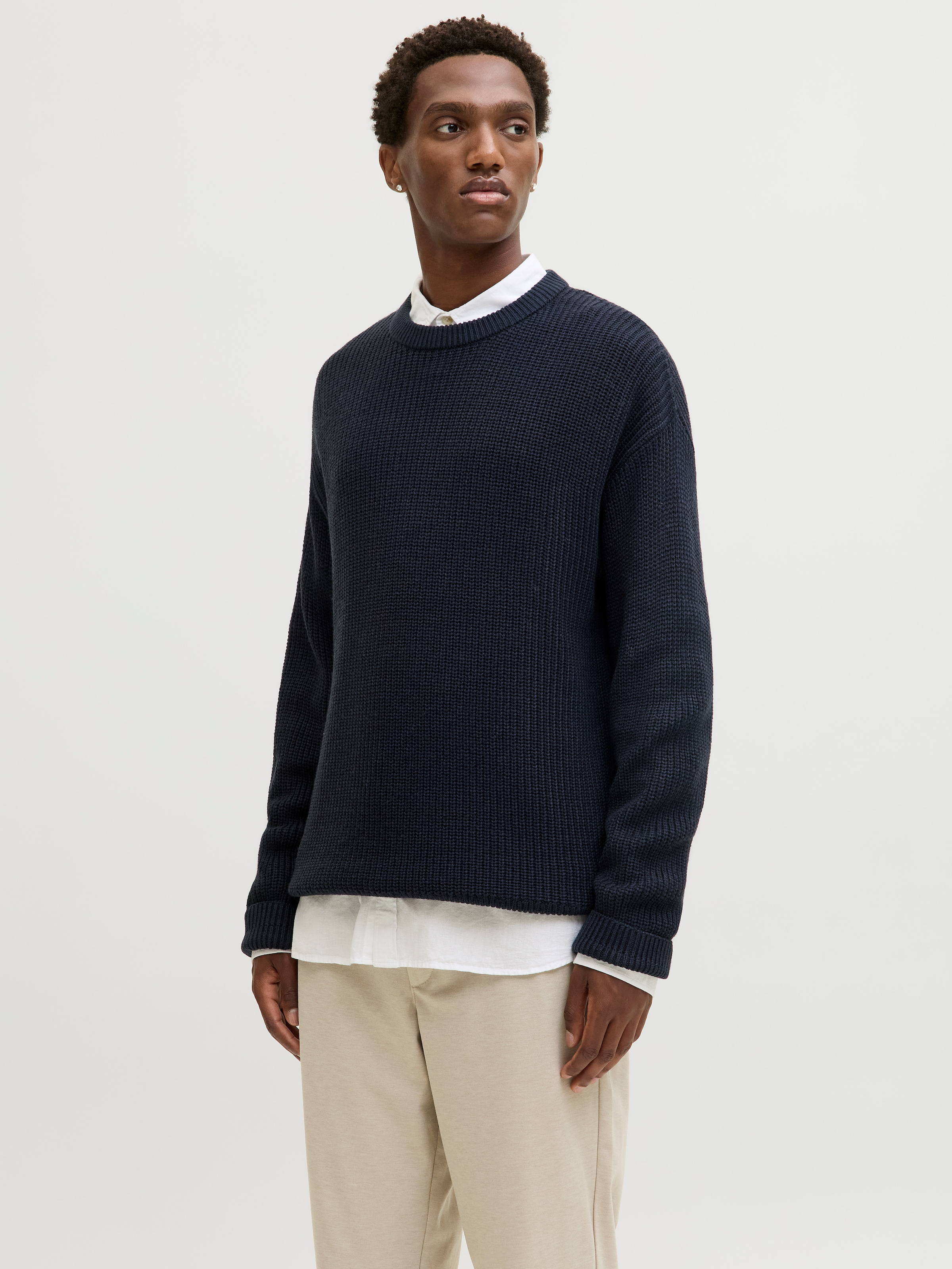 Jack & Jones Rundhalspullover »JJKAITO KNIT CREW NECK BF«