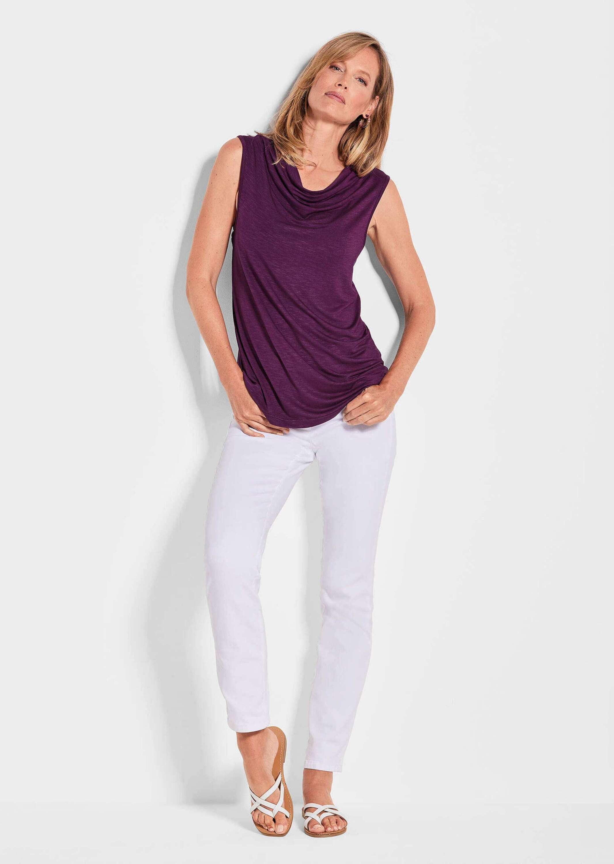 GOLDNER Trägertop »Ärmelloses Top in Viskose-Jersey« breite Träger