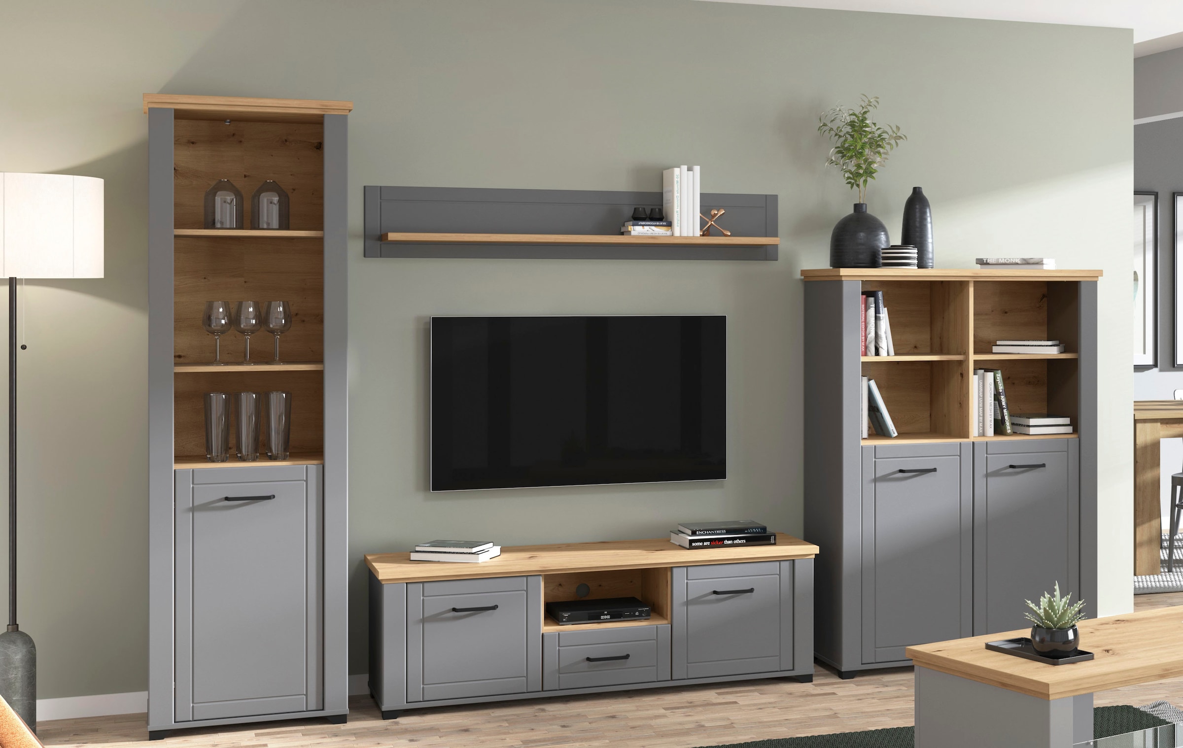 Home affaire Vitrine »Valencia« Breite 60,5 cm, mit 3 offenen Fächern