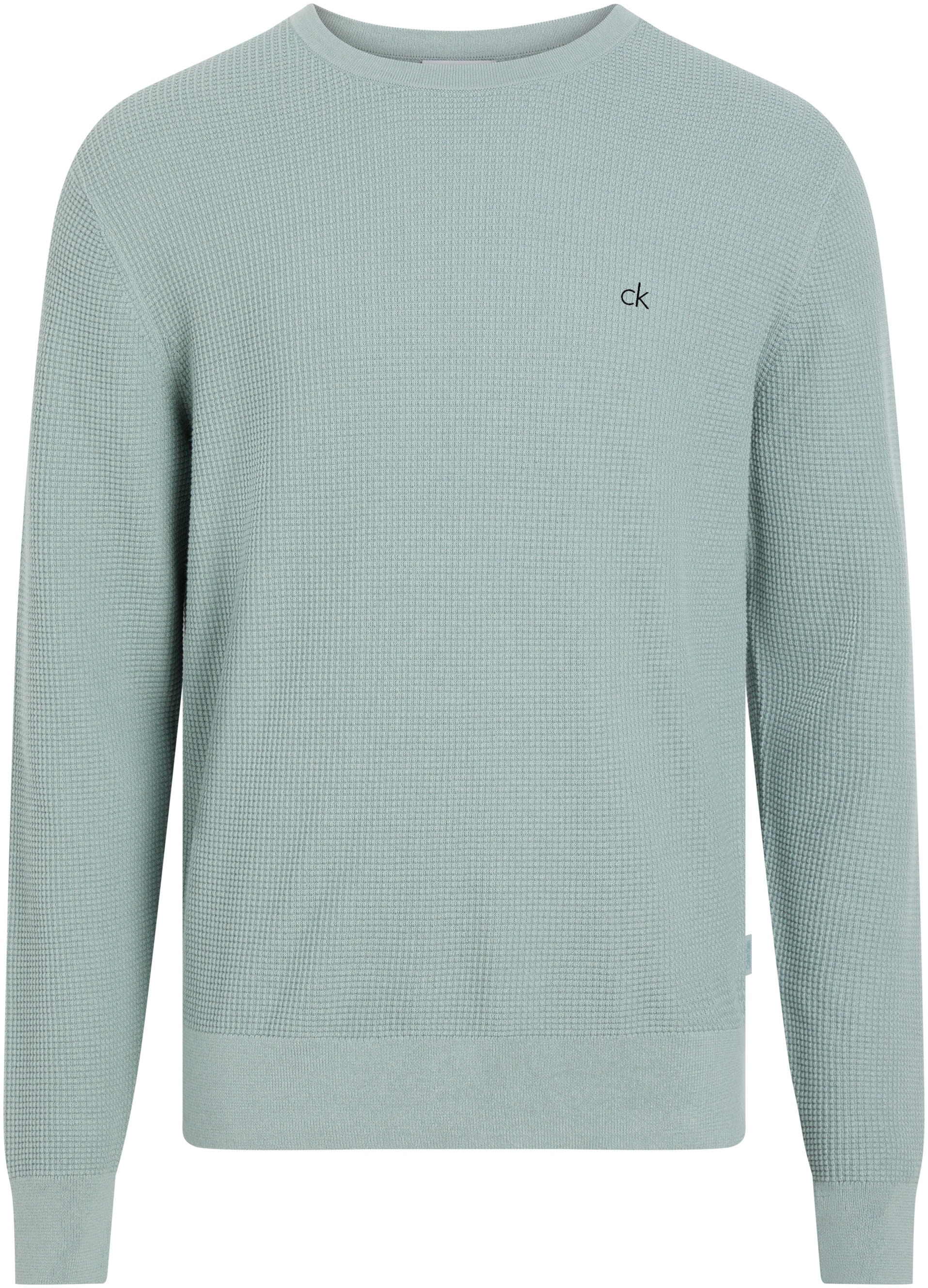 Calvin Klein Rundhalspullover »WAFFLE STRUCTURE SWEATER«, mit Markenlabel