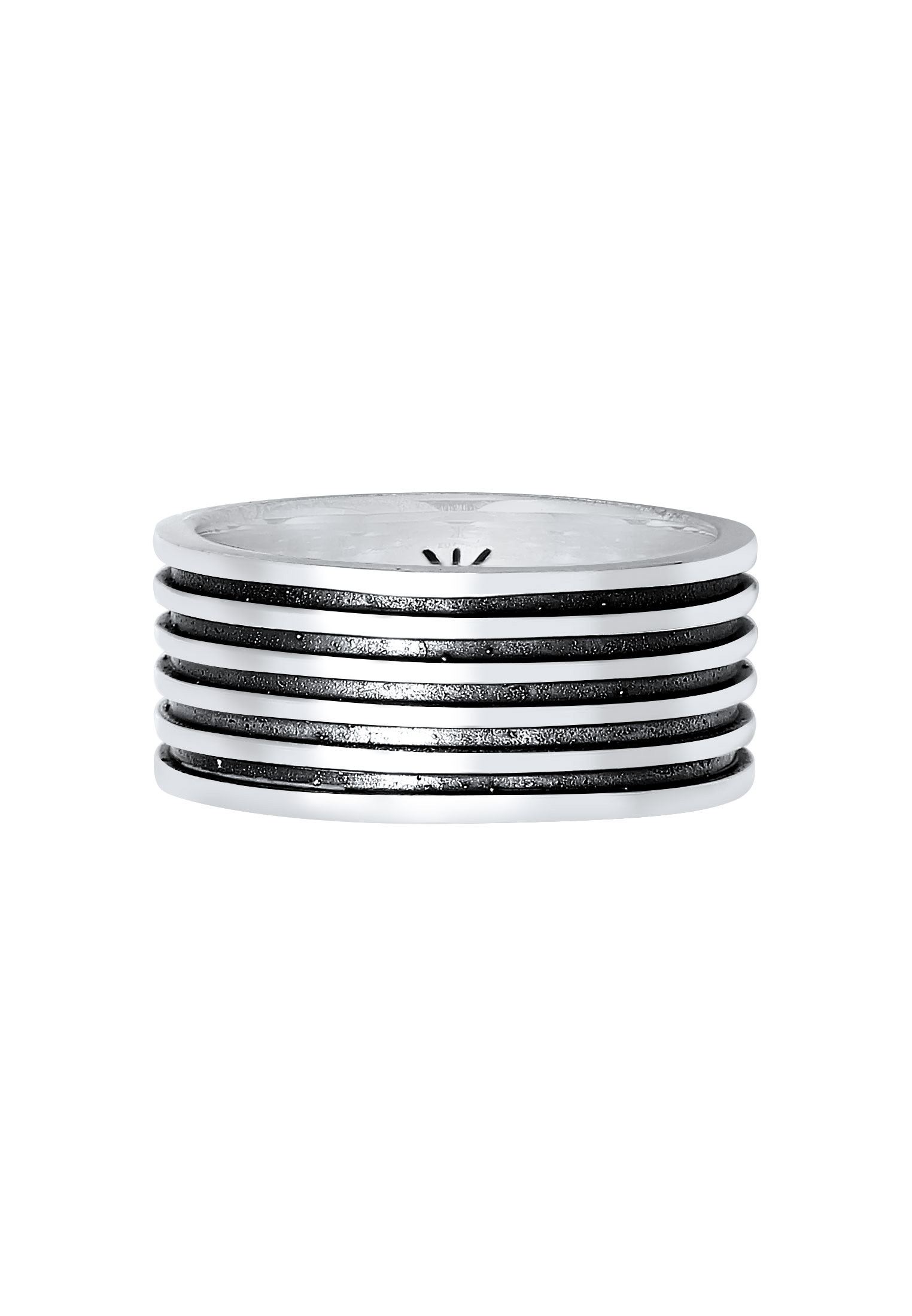 Kuzzoi Silberring »Ring Herren Bandring Massiv Rillen 925 Silber«