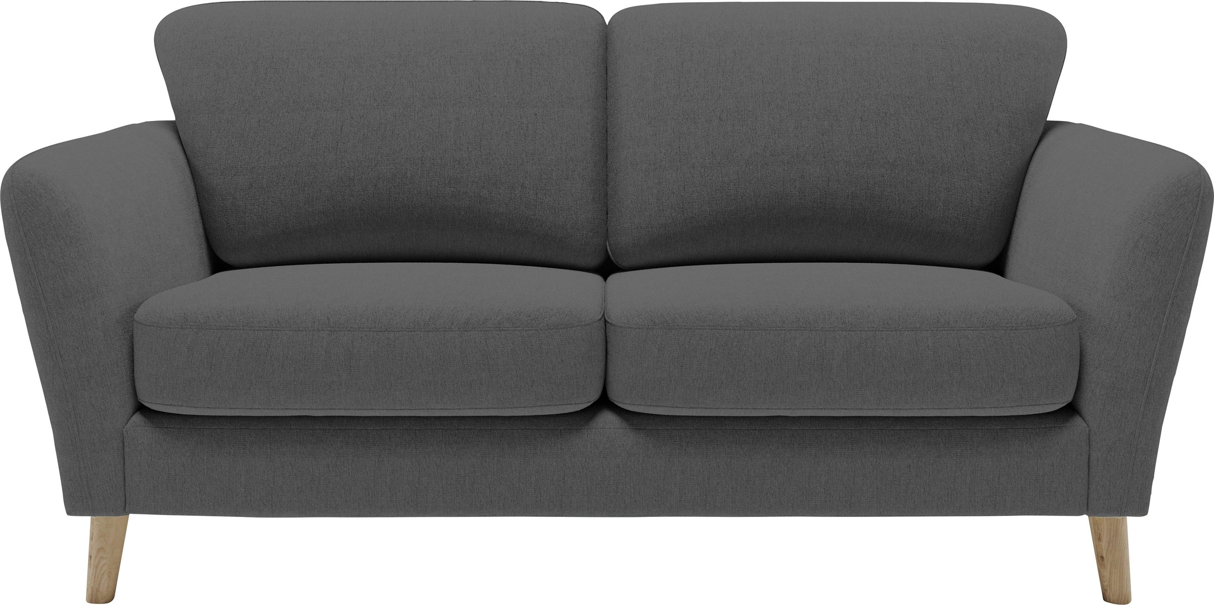 Home affaire 2-Sitzer »MARSEILLE Kompaktsofa 170 cm, Cord, Flachgewebe, Struktur, Webstoff«, Massivholzbeine Eiche, Landhausstil, Wellenunterfederung