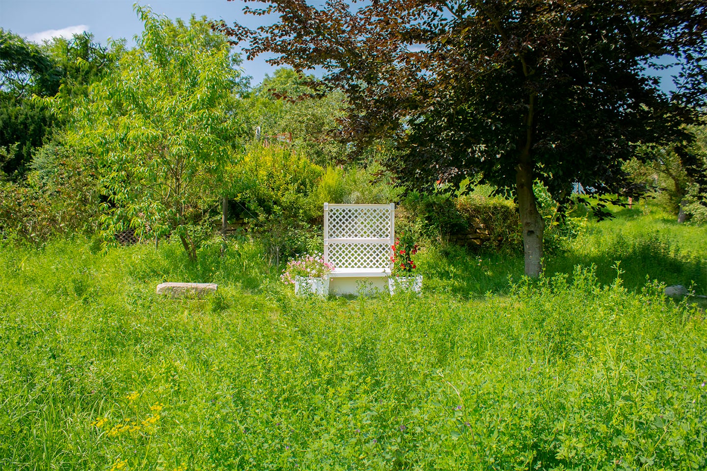 KHW Gartenbank »Kopenhagen«, mit Spalier und zwei Pflanzkästen, weiß