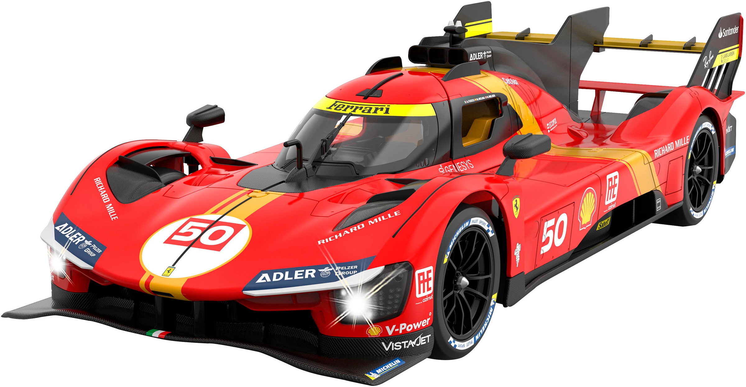 Jamara RC-Auto »Ferrari 499P 1:14 rot 2,4GHz Tür manuell«, im Maßstab 1:14, mit LED Beleuchtung