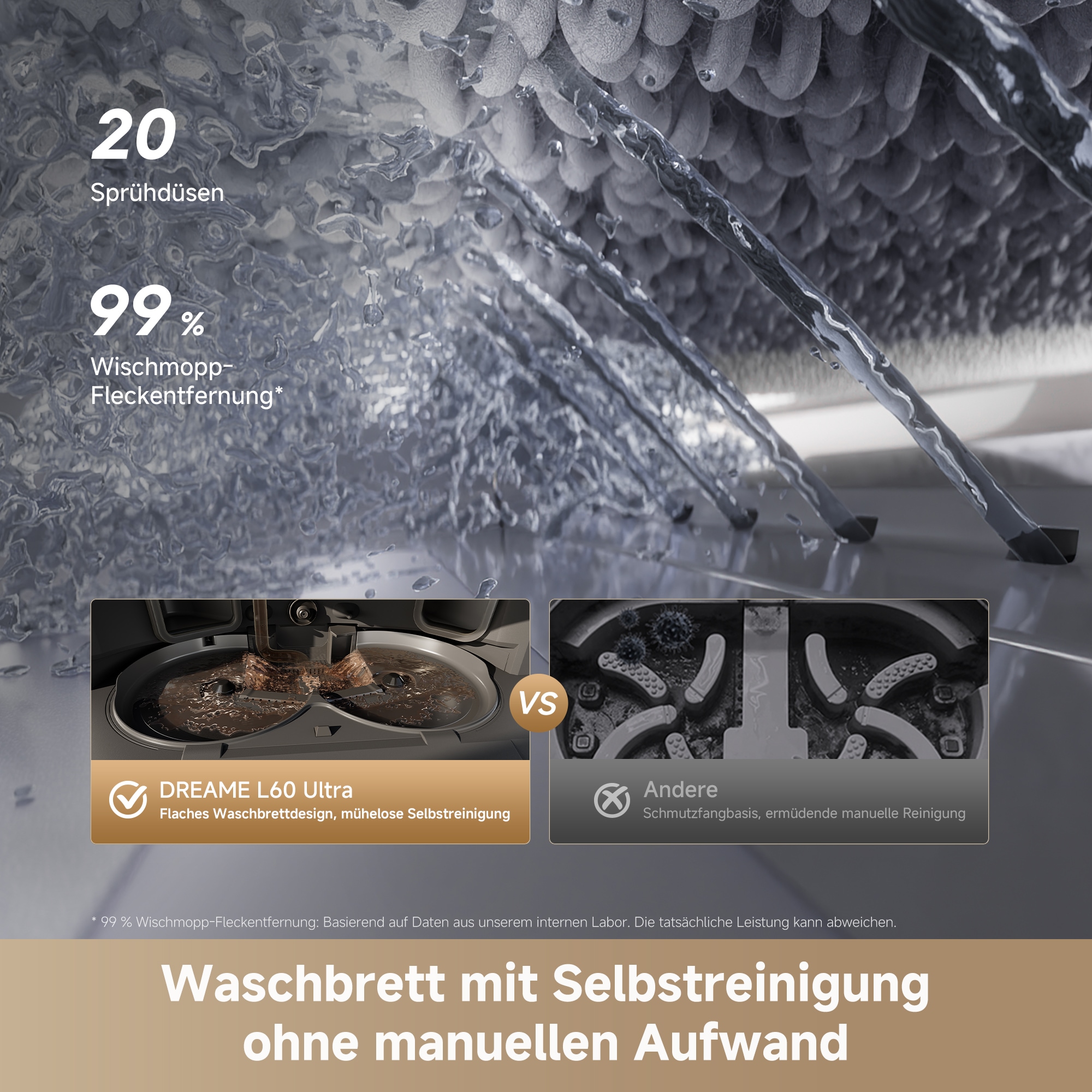 Dreame Saugroboter »L60 Ultra« 35.000 Pa, Anti-Haarverhedderung, Kanten- und Eckenreinigung