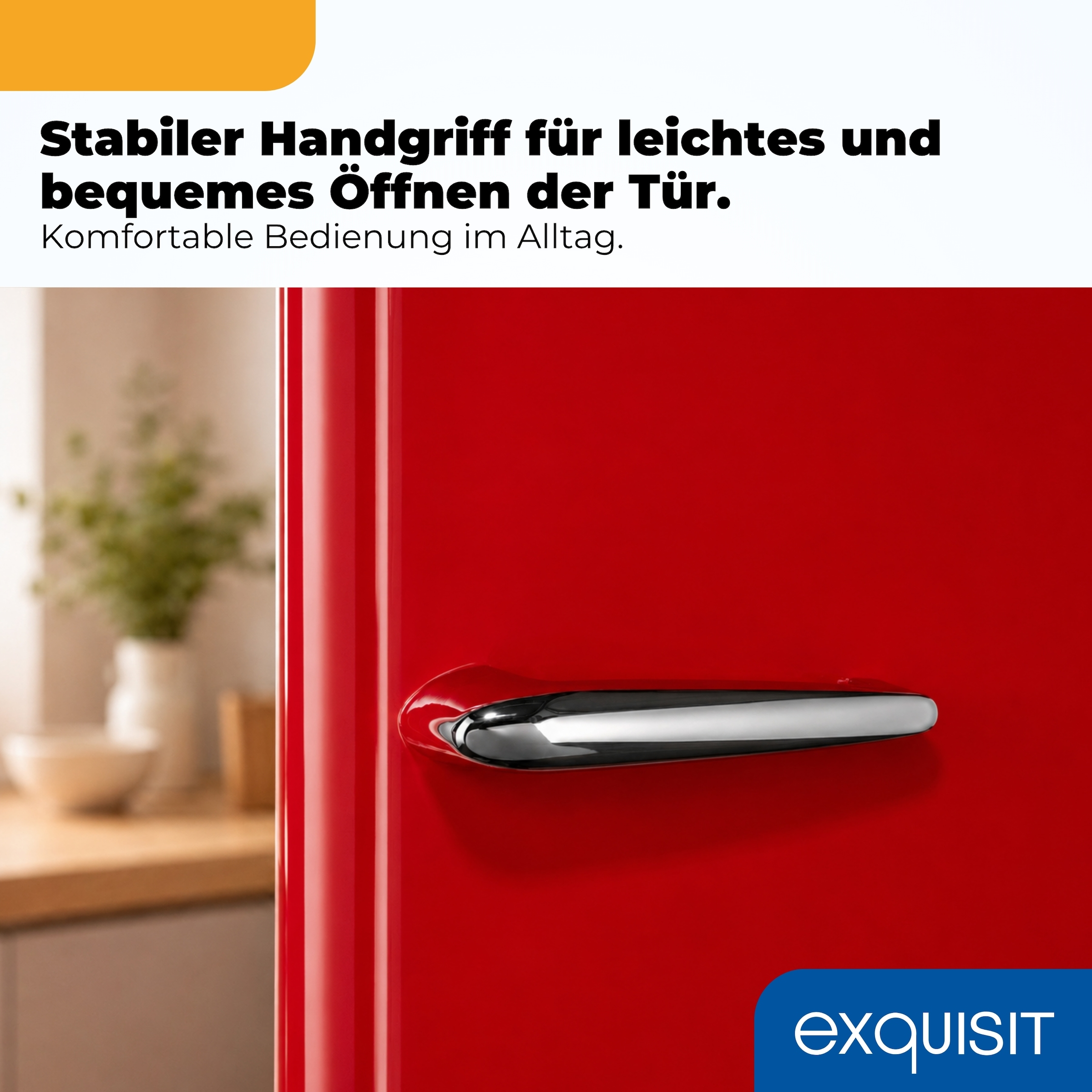 exquisit Kühlschrank »RKS325-V-H-160C rot« 146,5 cm hoch 54,5 cm breit LED-Beleuchtung, verstellbare Glasböden, Retro-Design