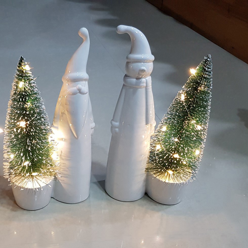 cm Weihnachtsfigur ca. aus Höhe »Schneemann«, VALENTINO Shop Dekofigur Online im OTTO LED 26 Keramik, Wohnideen