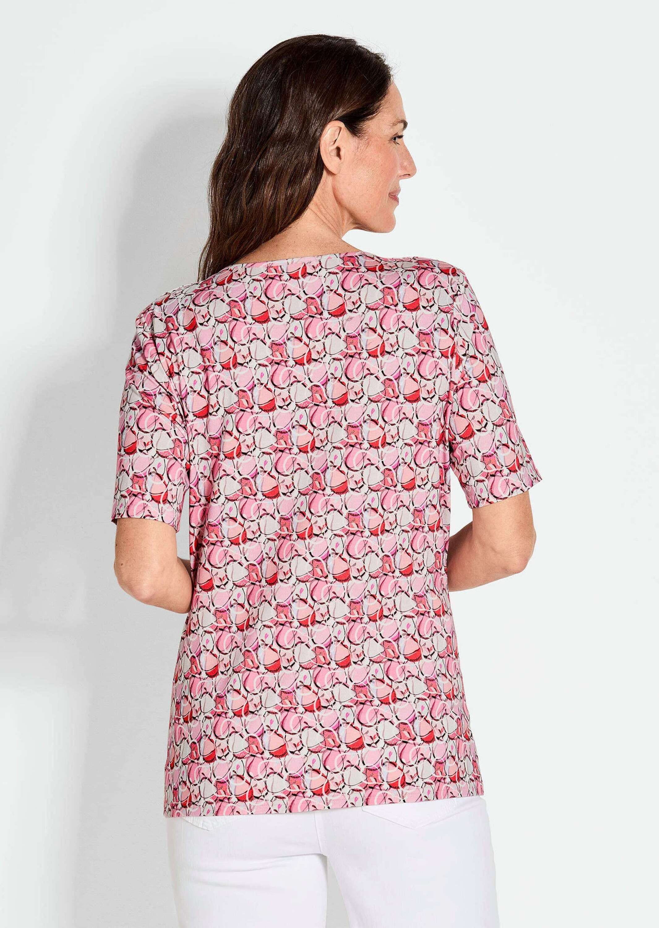 GOLDNER Print-Shirt »Kurzgröße Multicolor-Shirt mit Halbarm, Rundhalsausschnitt«