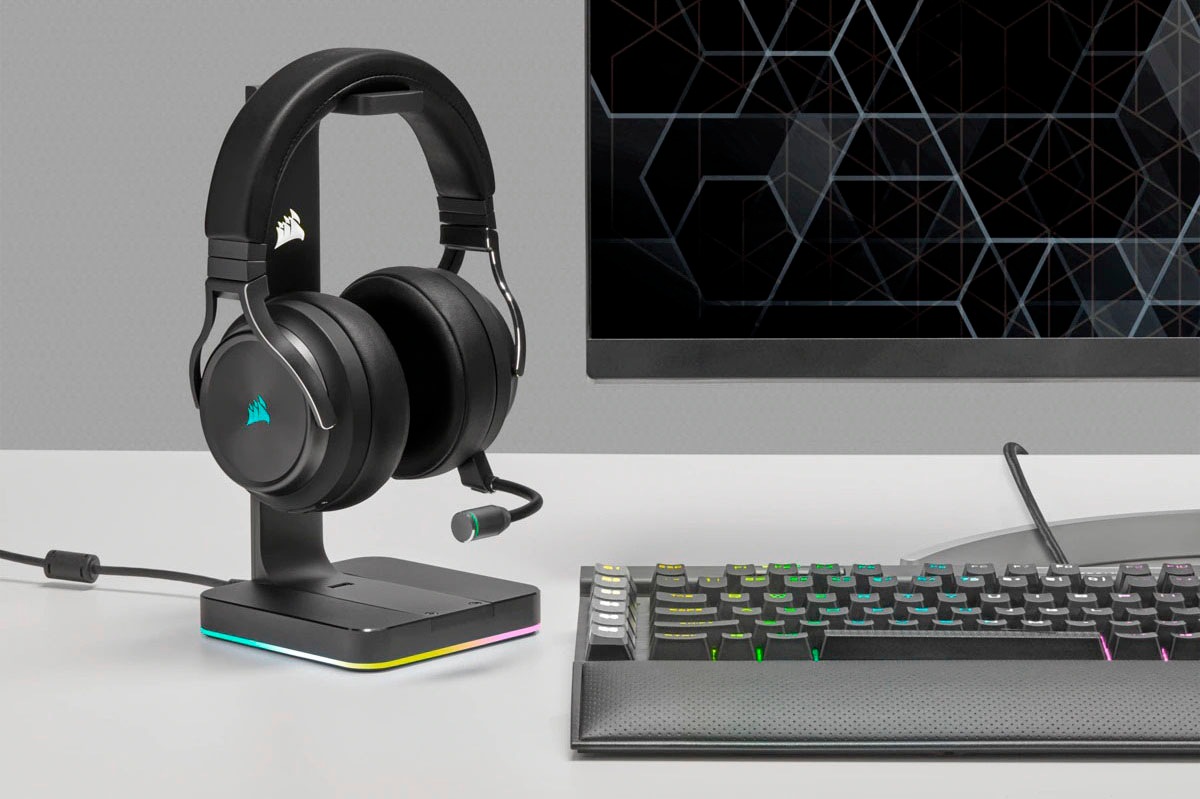 Corsair Gaming-Headset »VIRTUOSO RGB WIRELESS XT«, Bluetooth-WLAN (WiFi), Mikrofon abnehmbar