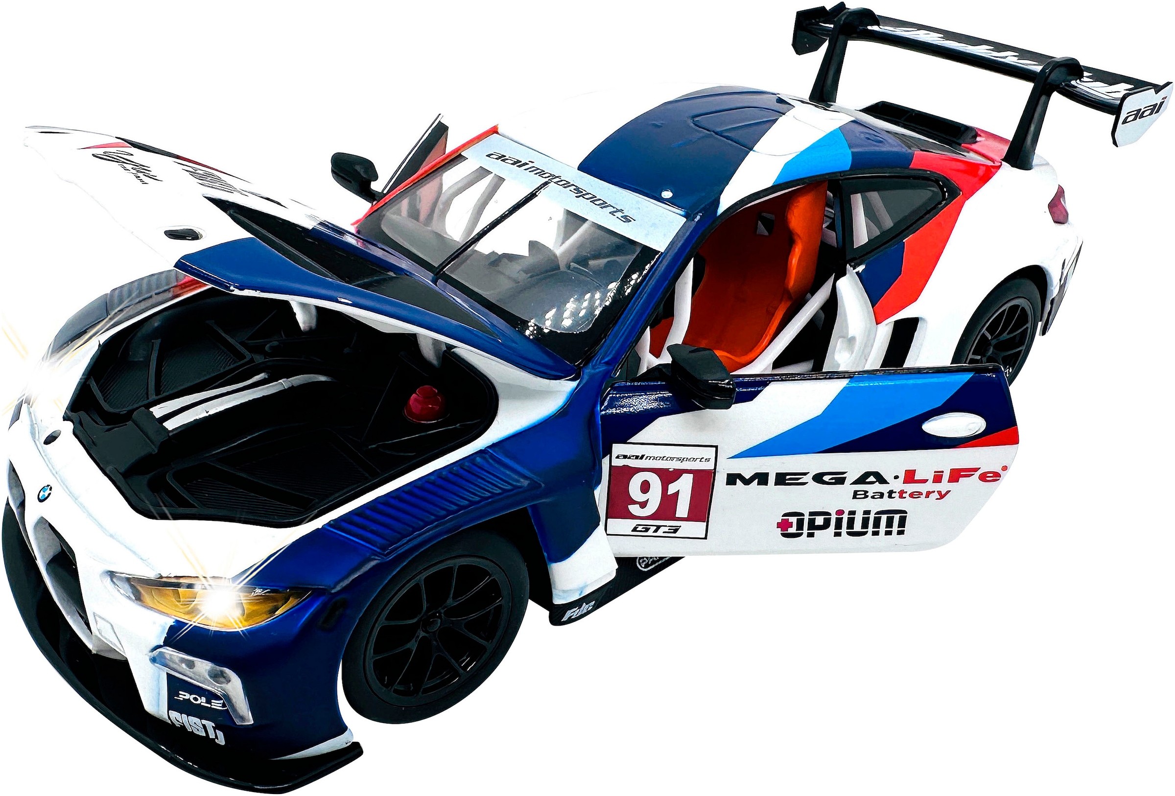 Jamara Spielzeug-Auto »Diecast, BMW M4 GT3«, LED Licht; Maßstab 1:24