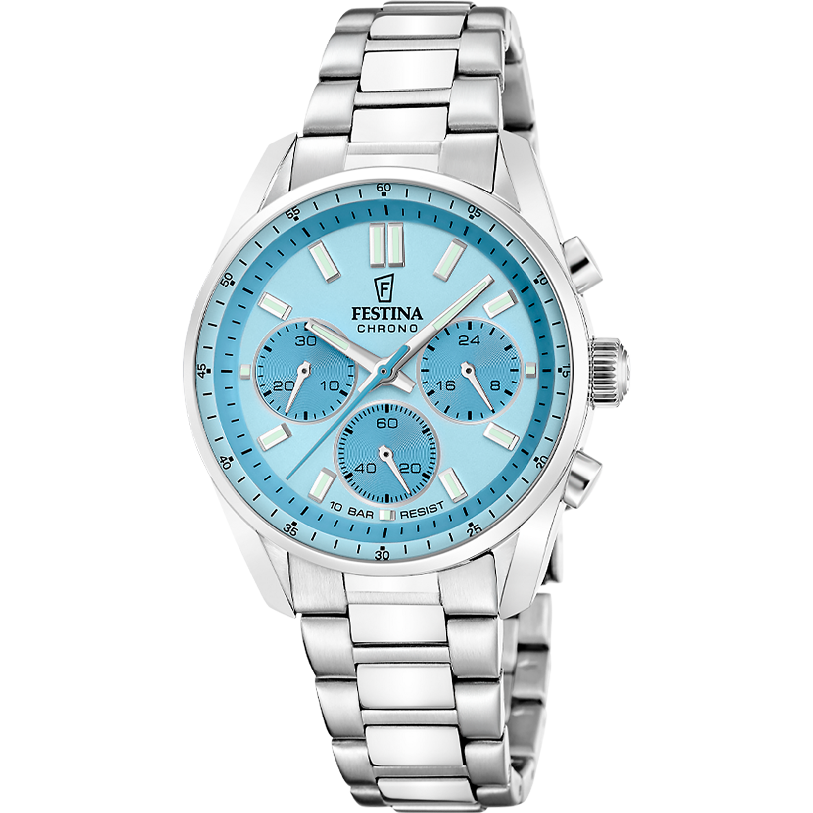Festina Chronograph »Boyfriend Collection« Quarzuhr, Armbanduhr, Damenuhr, Herrenuhr, Edelstahlarmband, analog