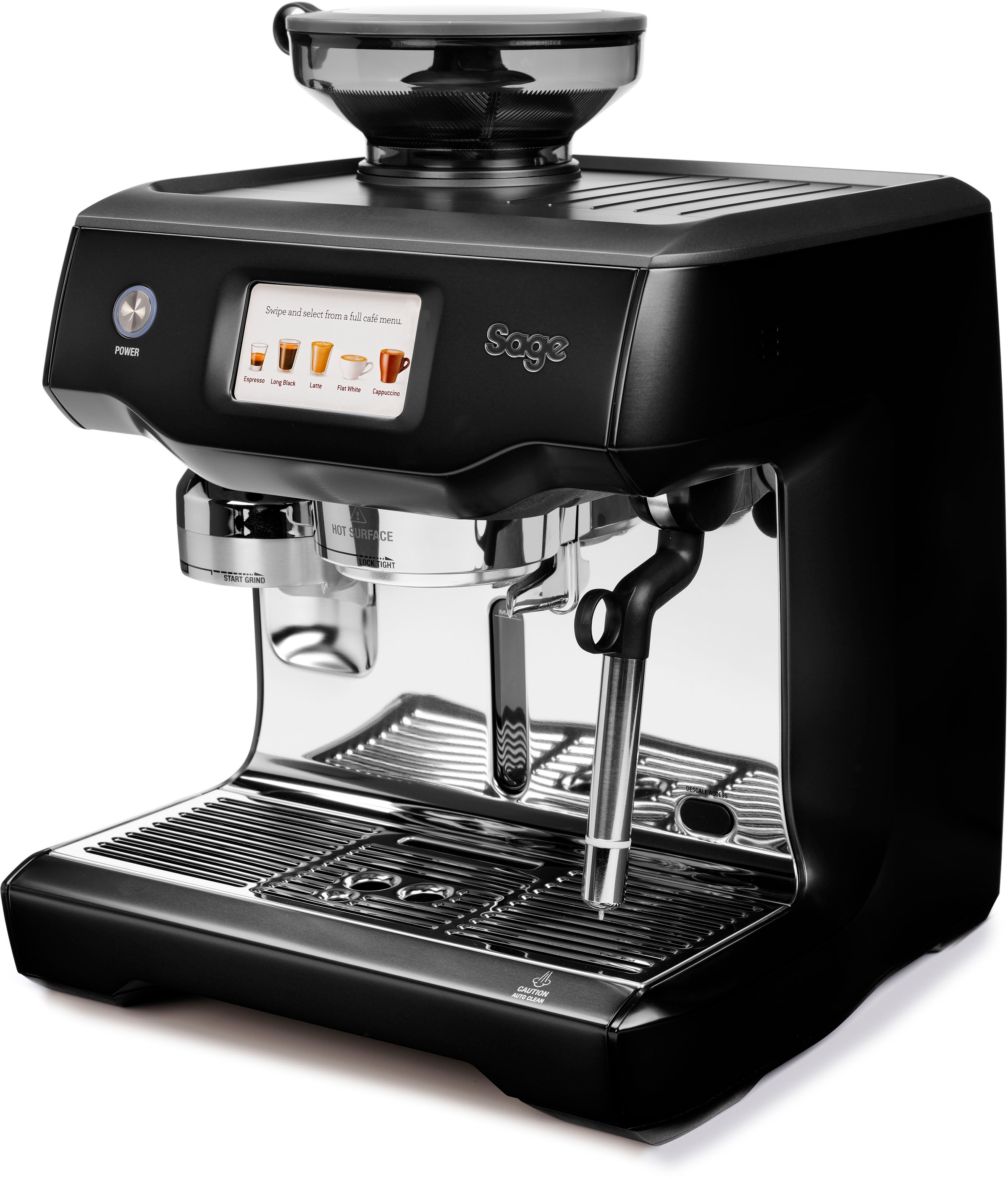 Sage Espressomaschine »the Oracle Touch SES990BST«, Siebträger, inkl. Milchkännchen