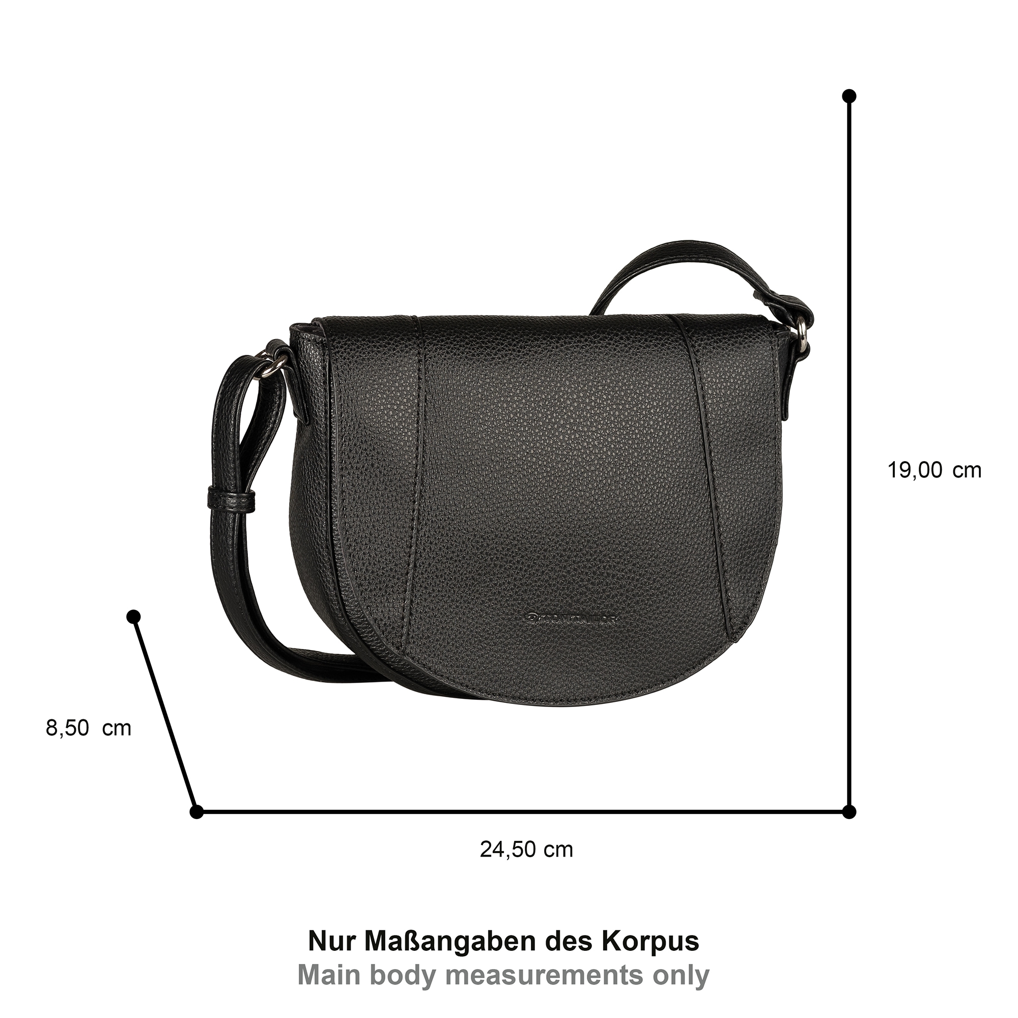 TOM TAILOR Satteltasche »Dahlia« weiches Lederimitat in moderem Look mit Kontrastkanten und feinem Logo