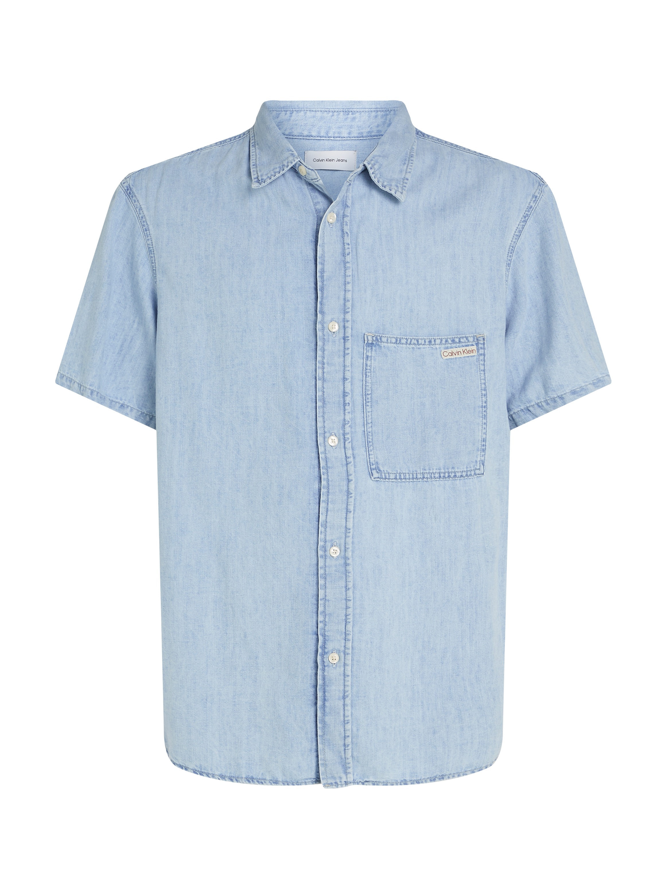 Calvin Klein Jeans Kurzarmhemd »REGULAR SS DENIM SHIRT«, in hellblauer Waschung