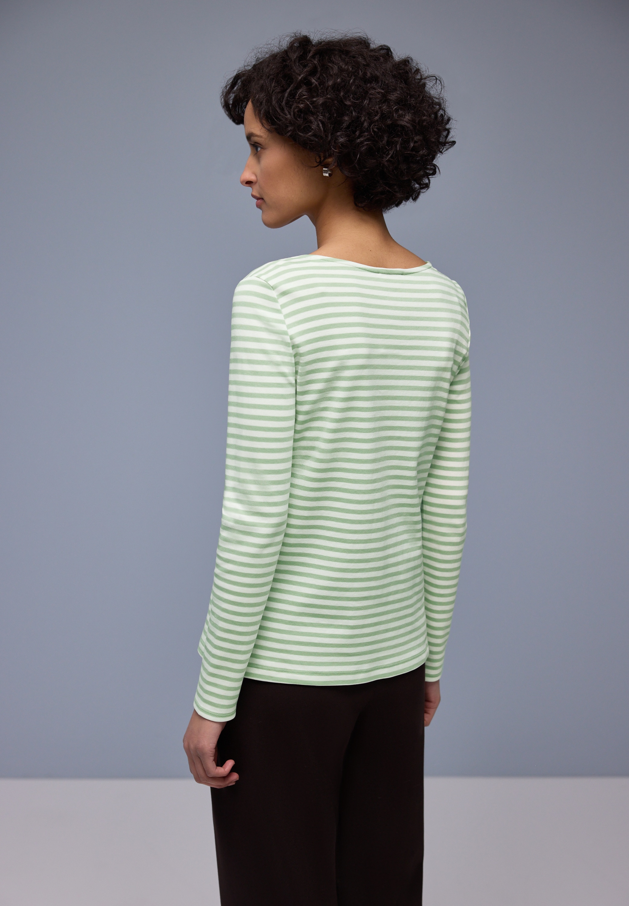 STREET ONE Langarmshirt in Streifen-Optik