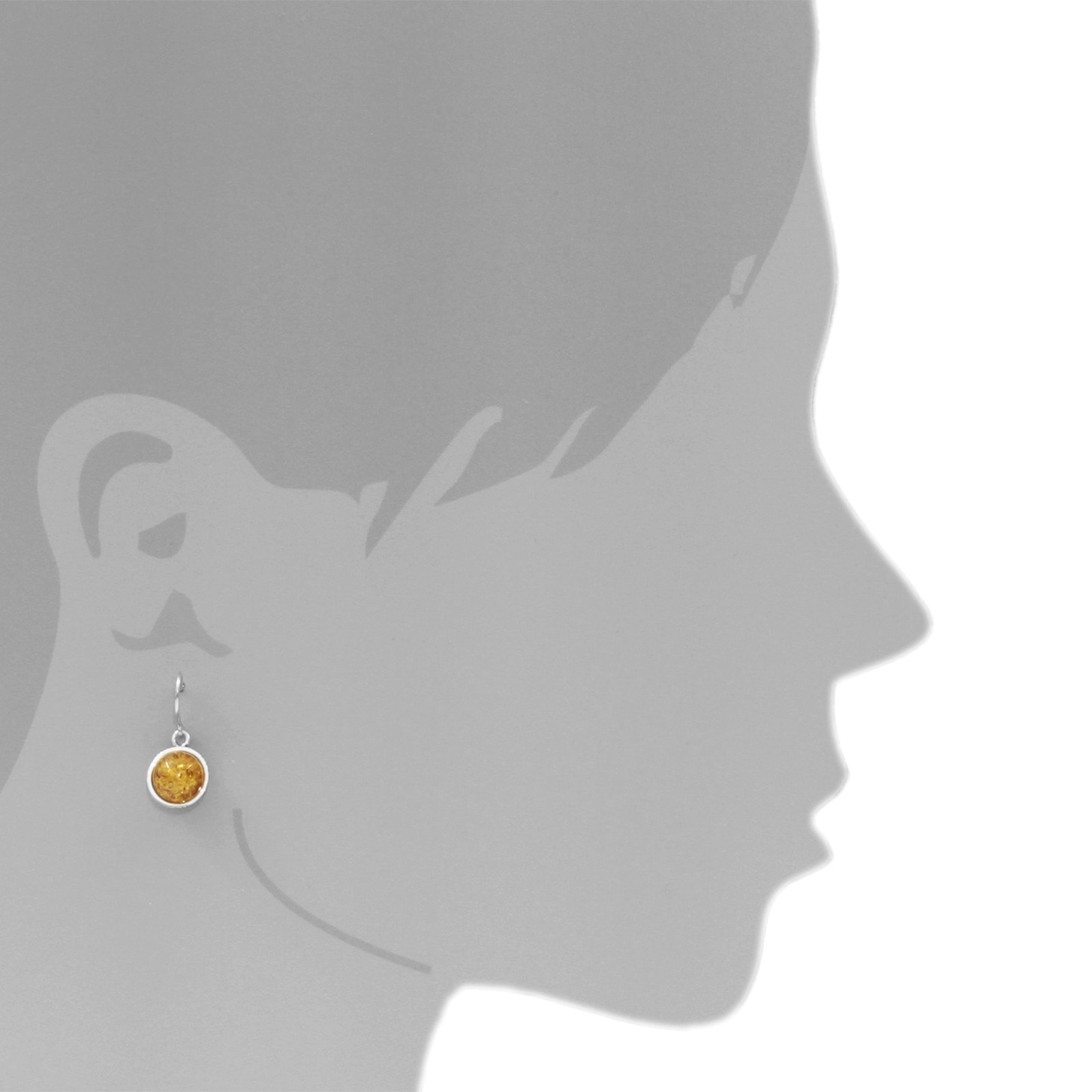 OSTSEE-SCHMUCK Paar Ohrhänger »- Kugel 10 mm-Sarah Vicenca - Silber 925/000 - Bernstein«