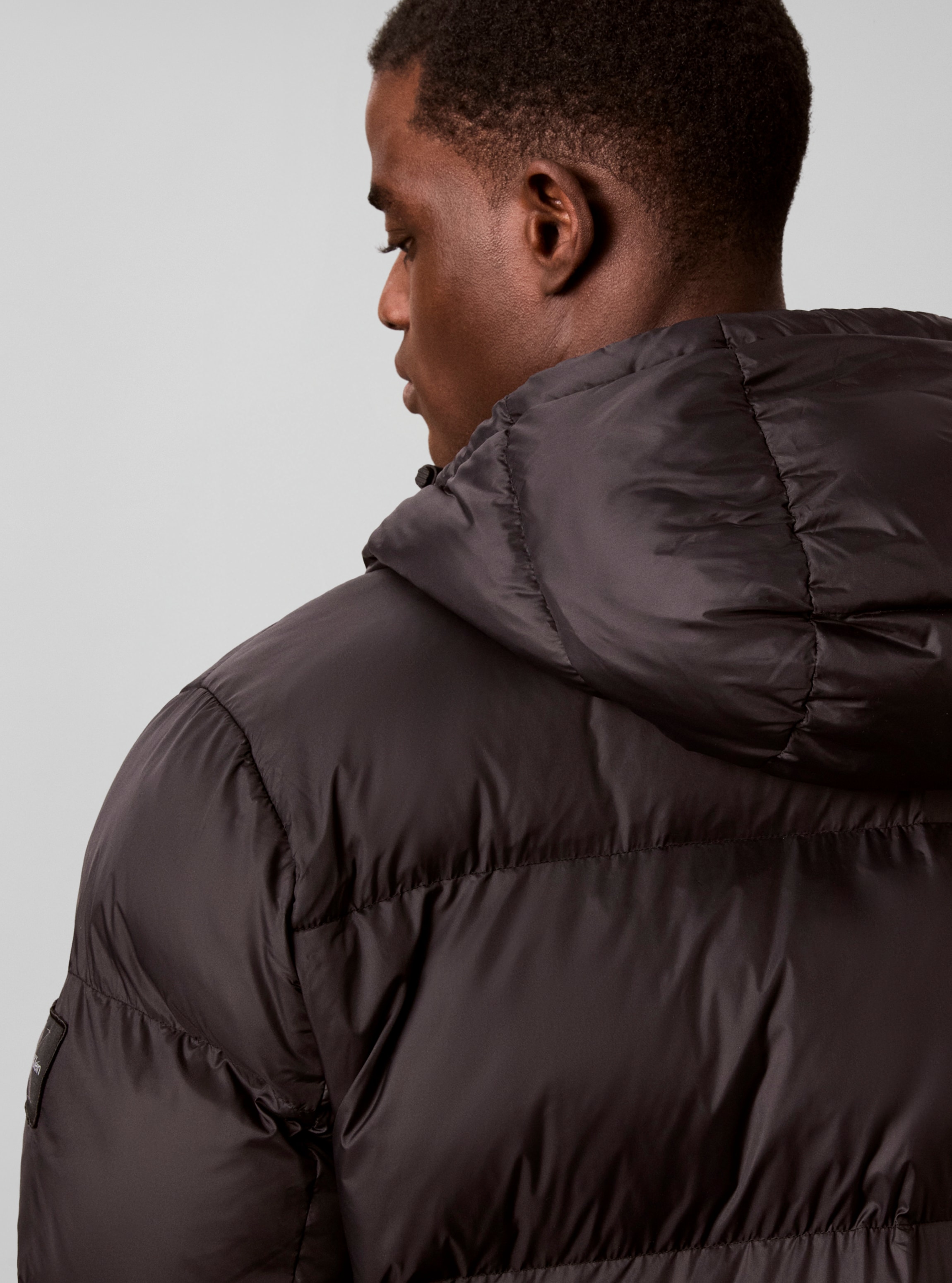 Calvin Klein Jeans Steppmantel »LONG LENGTH HOODED NYLON« Regular fit mit Eingrifftaschen