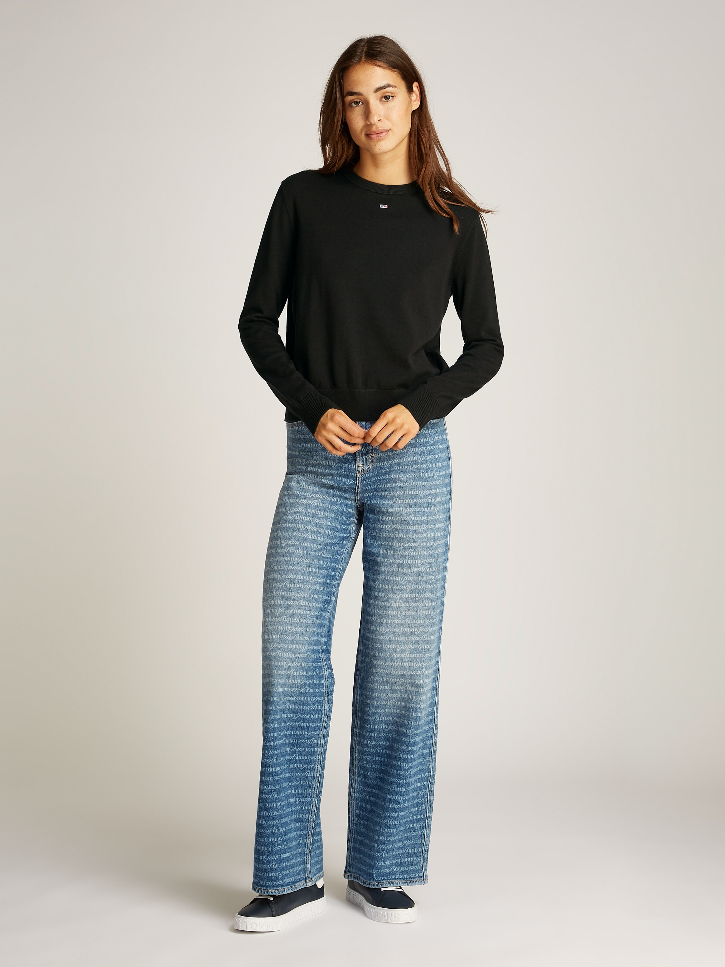 Tommy Jeans Curve Rundhalspullover »TJW ESSENTIAL CREW SWEATER EXT«, in Großen Größen, Rundhals