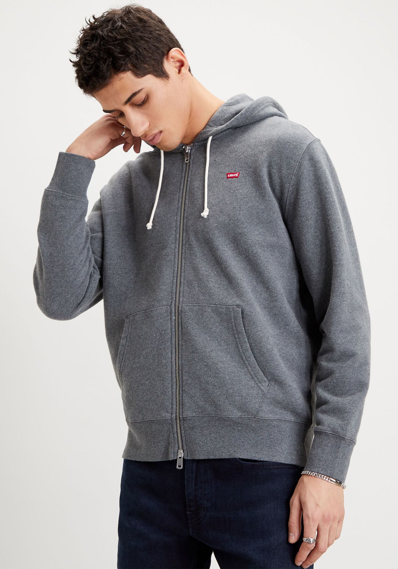 Levi's® Kapuzensweatjacke »NEW ORIGINAL ZIP UP« mit Logo-Stickerei und Kängurutasche