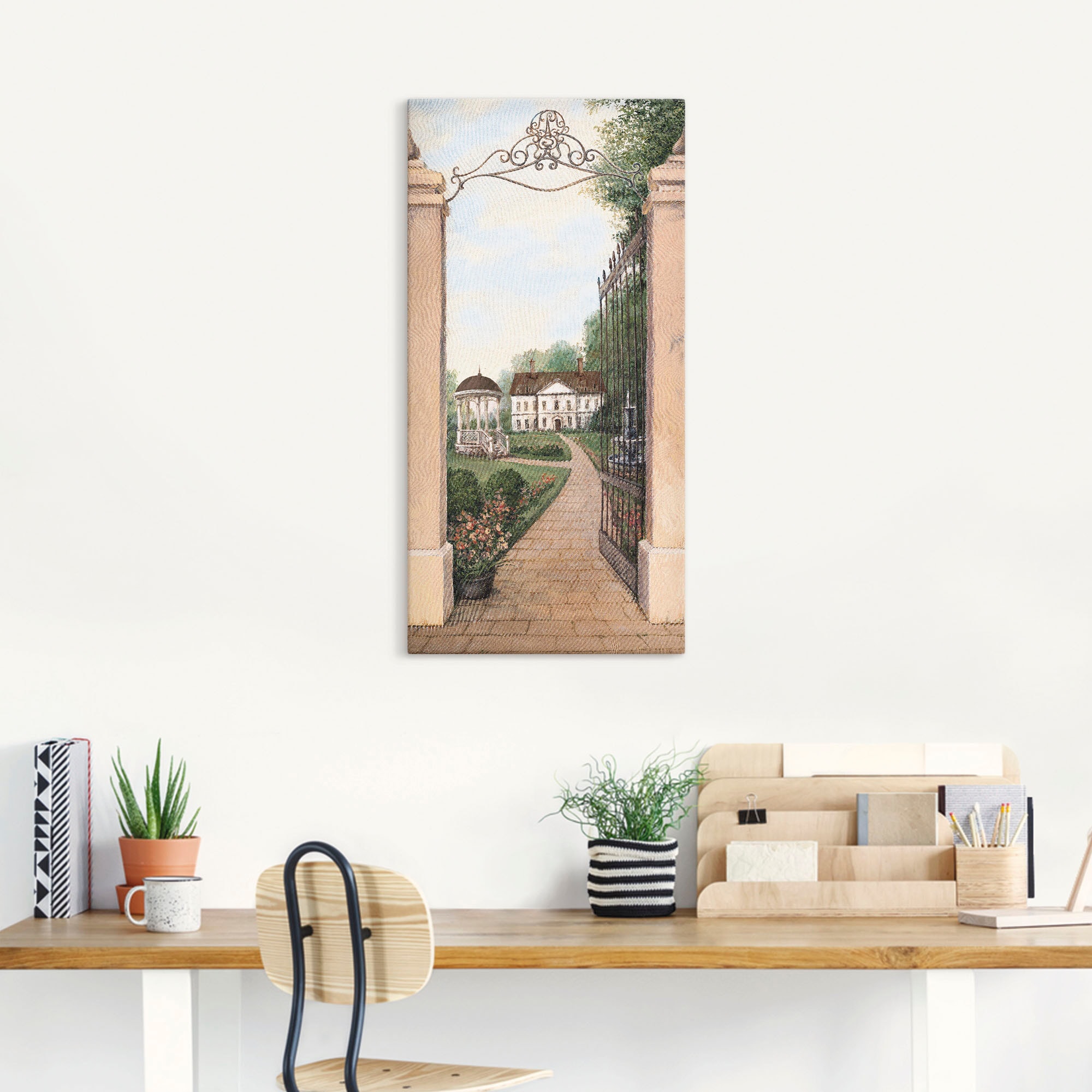 Artland Wandbild »Blick auf Gutshaus«, Gebäude, (1 St.), als Leinwandbild, Poster in verschied. Größen
