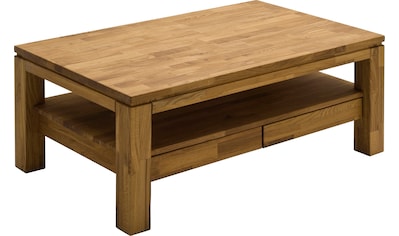 MCA furniture Couchtisch, Couchtisch Massivholz mit Schubladen kaufen
