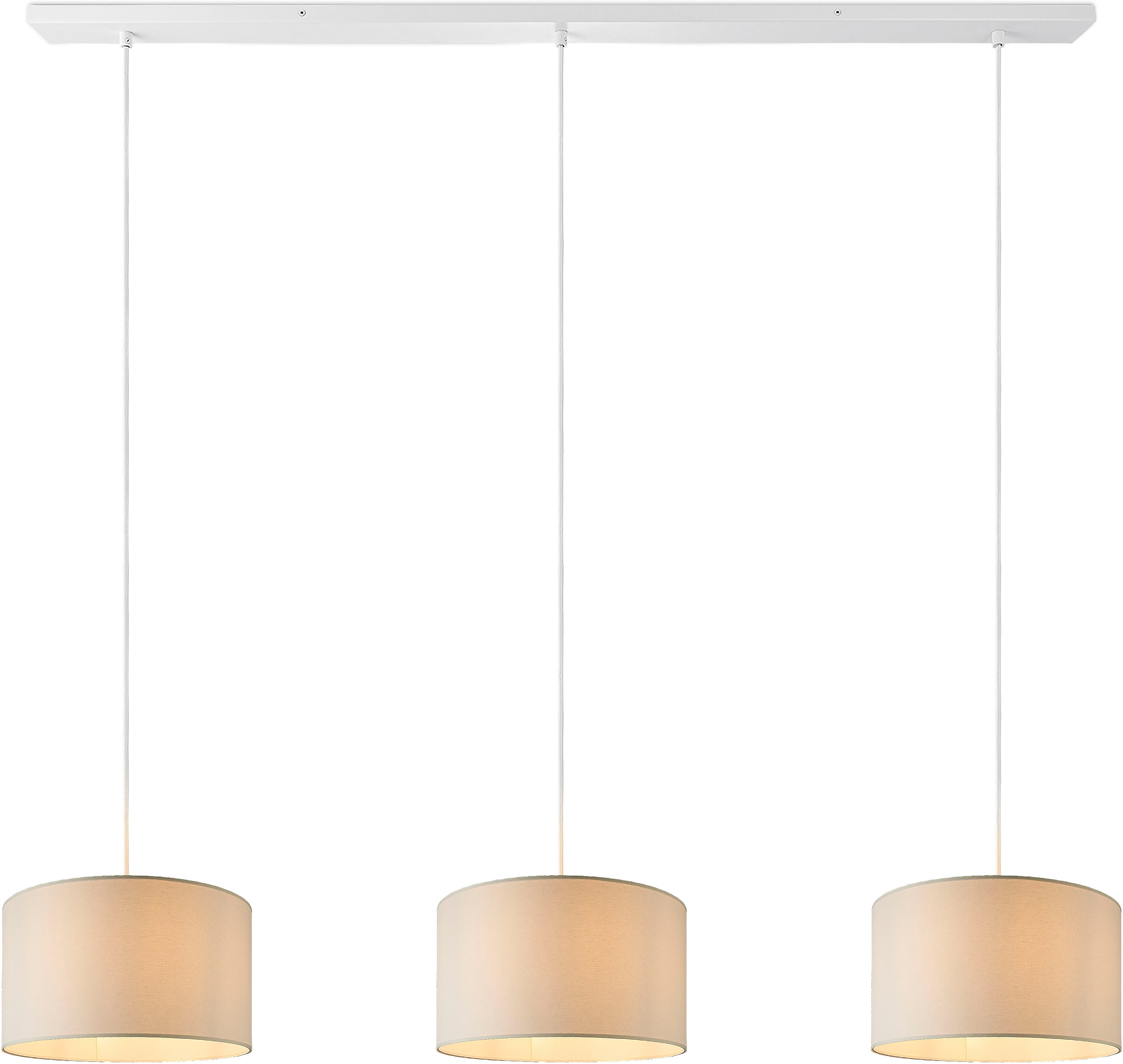 Paco Home Pendelleuchte »HUGO CANVAS UNI COLOR«, Leuchtmittel E27 | ohne Leuchtmittel, Pendelleuchte Wohnzimmer Hängelampe Esszimmer Lampenschirm E27 Uni
