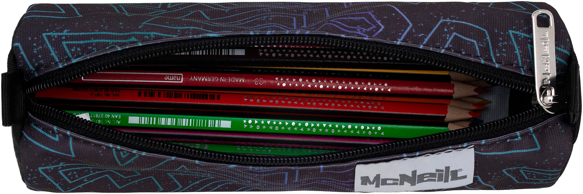 McNeill Schulranzen »Perfecto, Tron«, reflektierende Streifen auf den Schultergurten-retroreflektierende Flächen, inkl. Federmäppchen, Turnbeutel, Schlamperrolle & Motivmagnet
