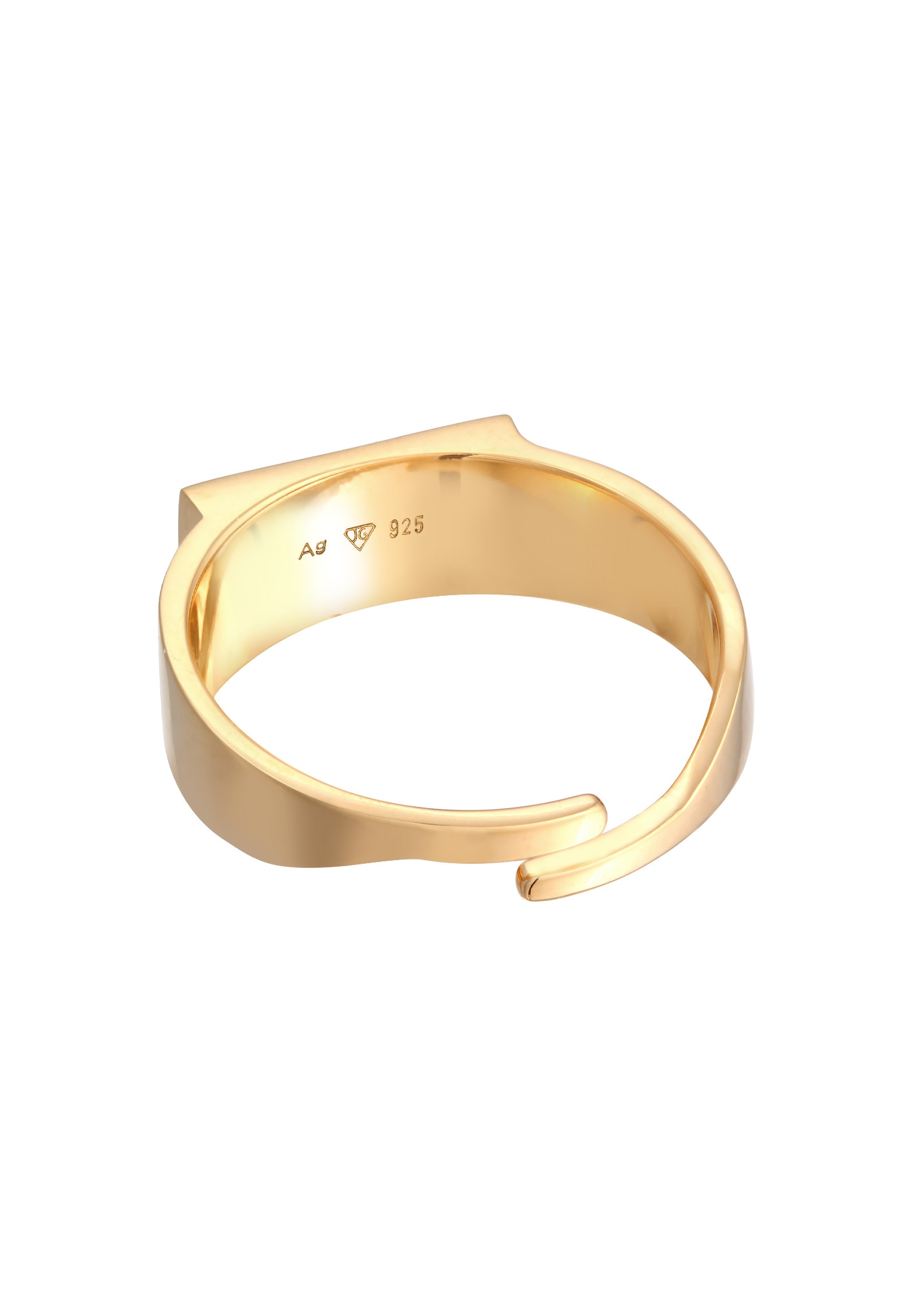 Elli Silberring »Ring Siegelring Verstellbar Offen 925 Silber«