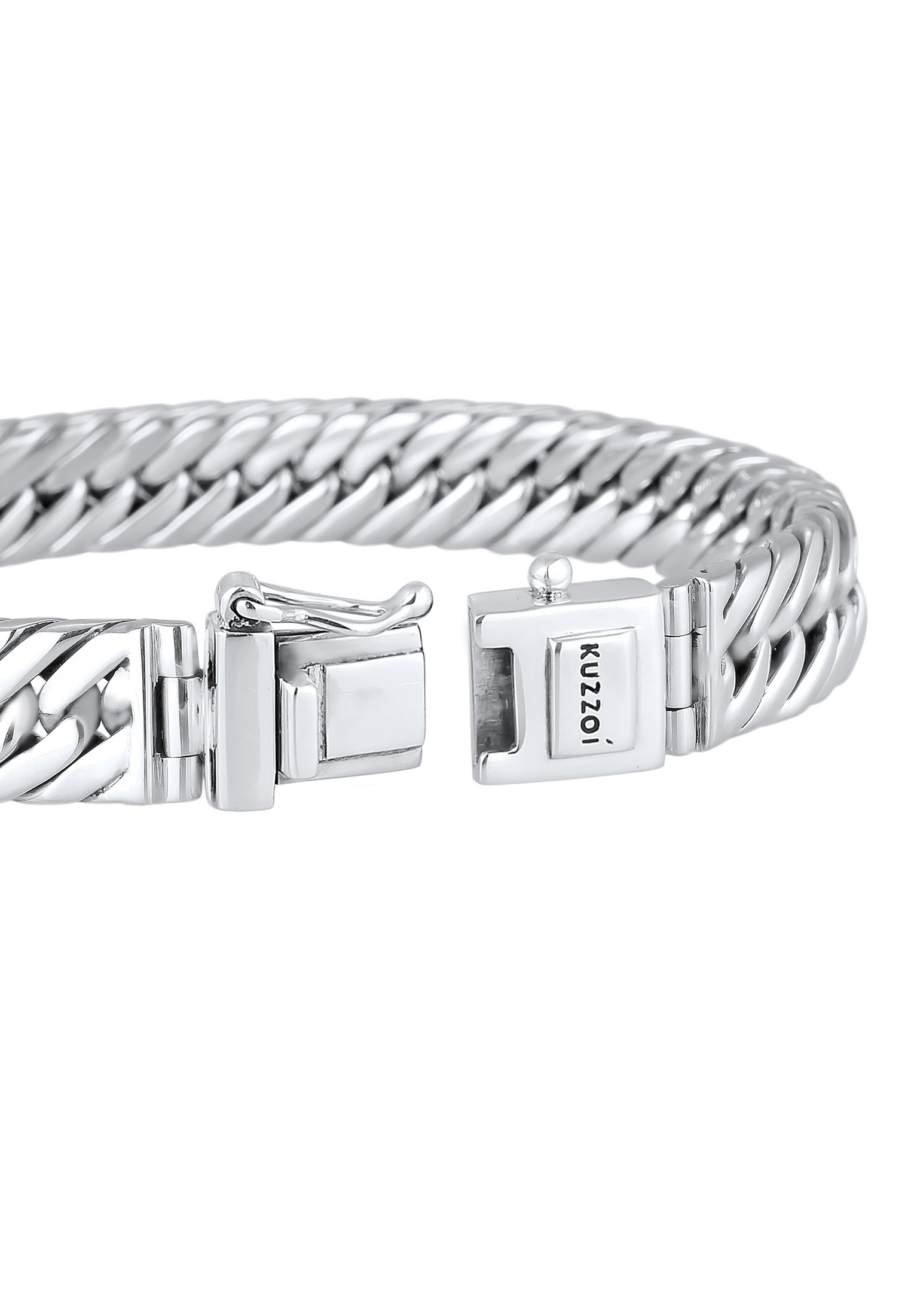 Kuzzoi Armkette »Armband Panzerarmband Kastenverschluss Unisex 925 Silber«
