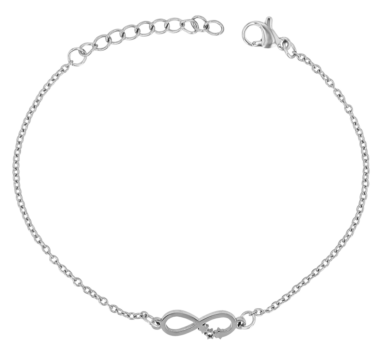 Adelia´s Armband »Damen Armband ¿ Unendlichkeitszeichen aus Edelstahl 17 cm«