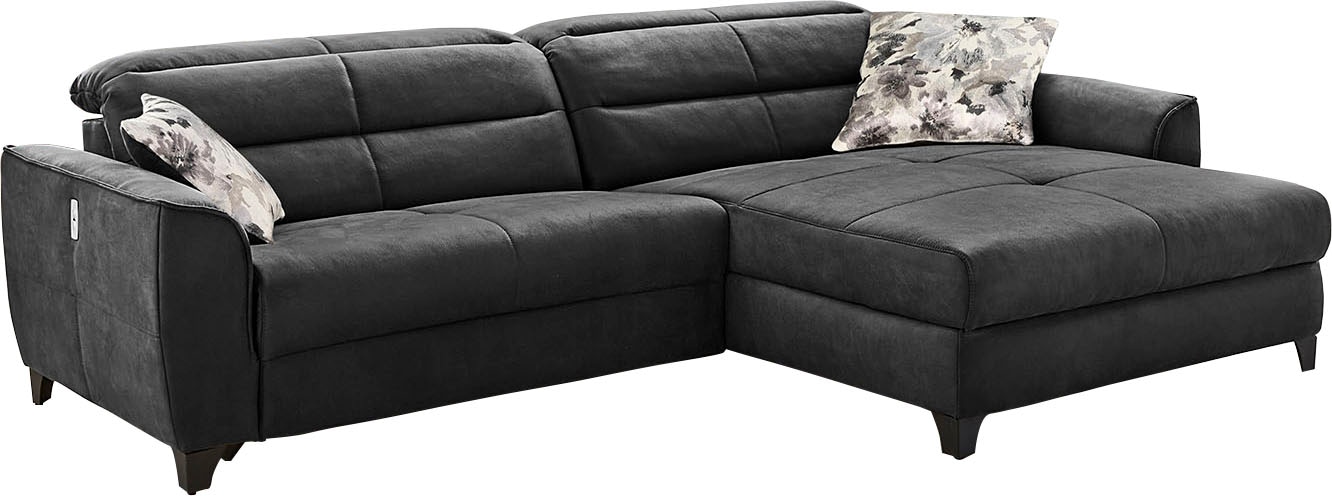 Jockenhöfer Gruppe Ecksofa »Double One L-Form«, mit 2x 120cm breiten, elektromotorischen Relaxfunktionen