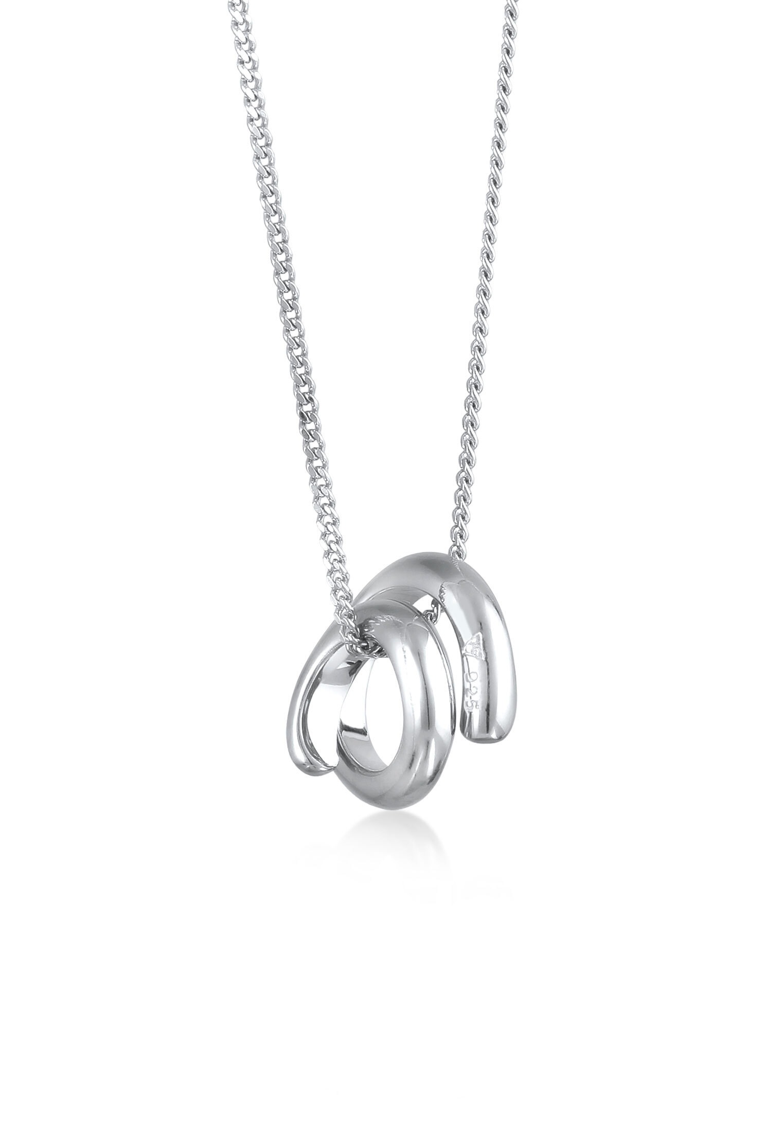 Elli Kette mit Anhänger »Halskette Anhänger Rund Wickeldesign 925 Sterling Silber«