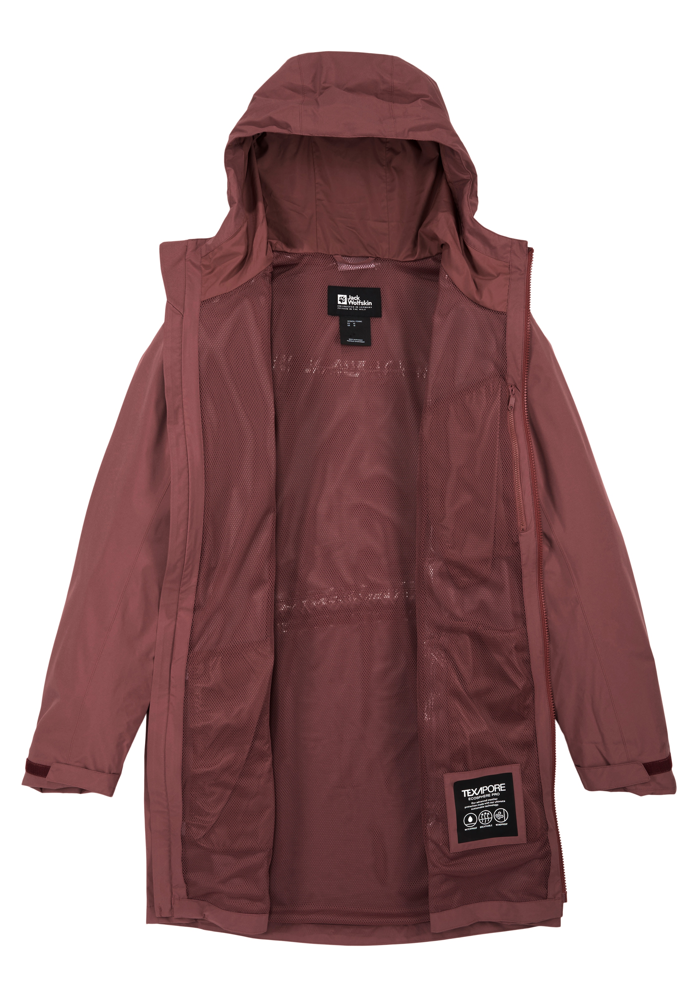 Jack Wolfskin Funktionsparka »SOLAIA PARKA W«, mit Kapuze, Winterjacke Wasserdicht, Winddicht & Atmungsaktiv