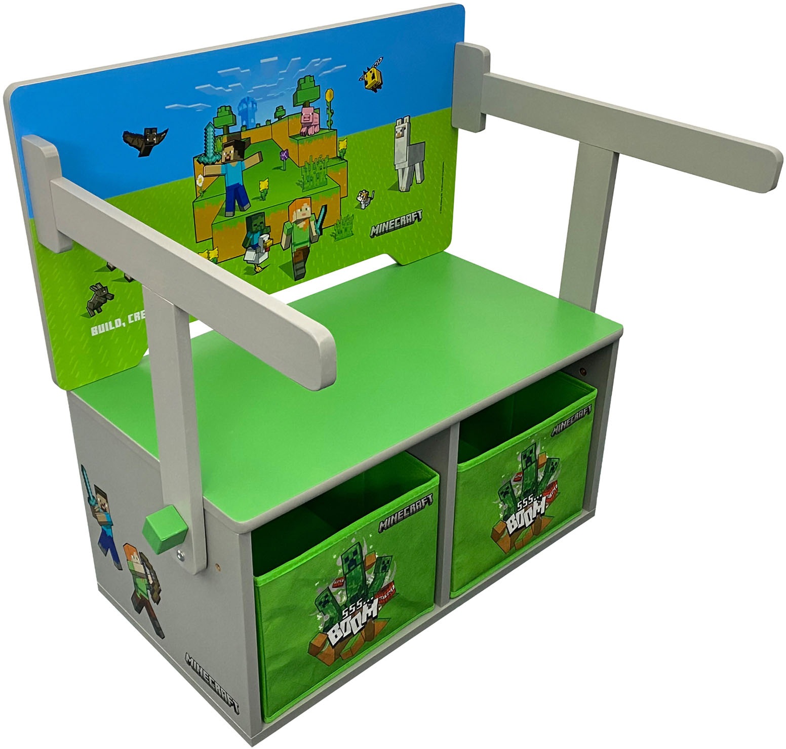 Sitzbank PHOENIX "Minecraft Spielbank", bunt, bunt, B:60cm H:65,4cm T:35cm