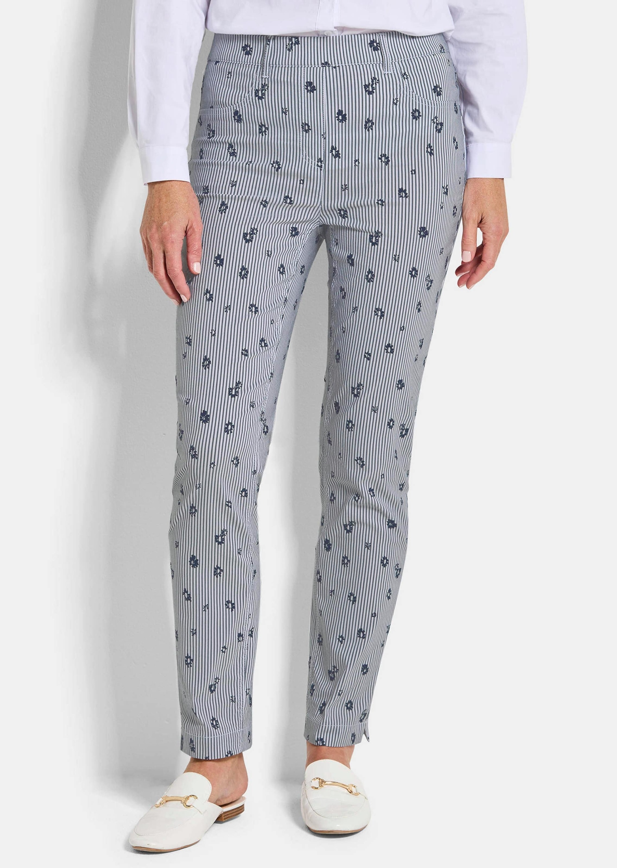 GOLDNER Schlupfhose »Bengalinhose LOUISA mit Streifen und Blumen«