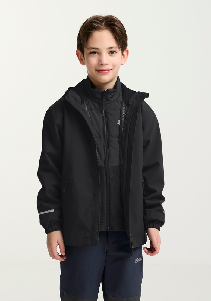 Jack Wolfskin 3-in-1-Funktionsjacke »HYBRID 3IN1 JACKET K«, mit Kapuze