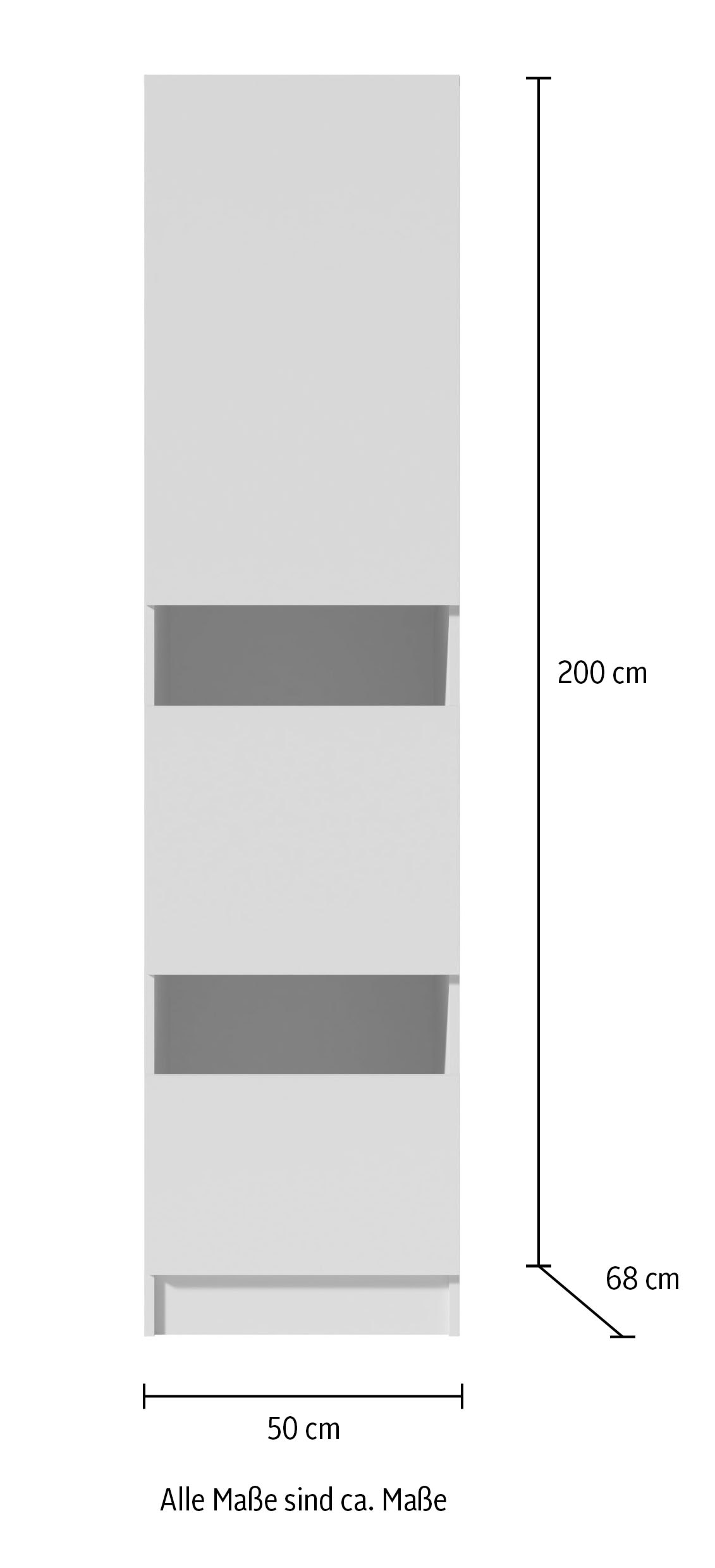 BASIC by Balculina Wäscheschrank »Washhome B/T/H 50x200x68 cm« 1 Stk. tlg. Breite 50cm, höhenverstellbare Metallfüße