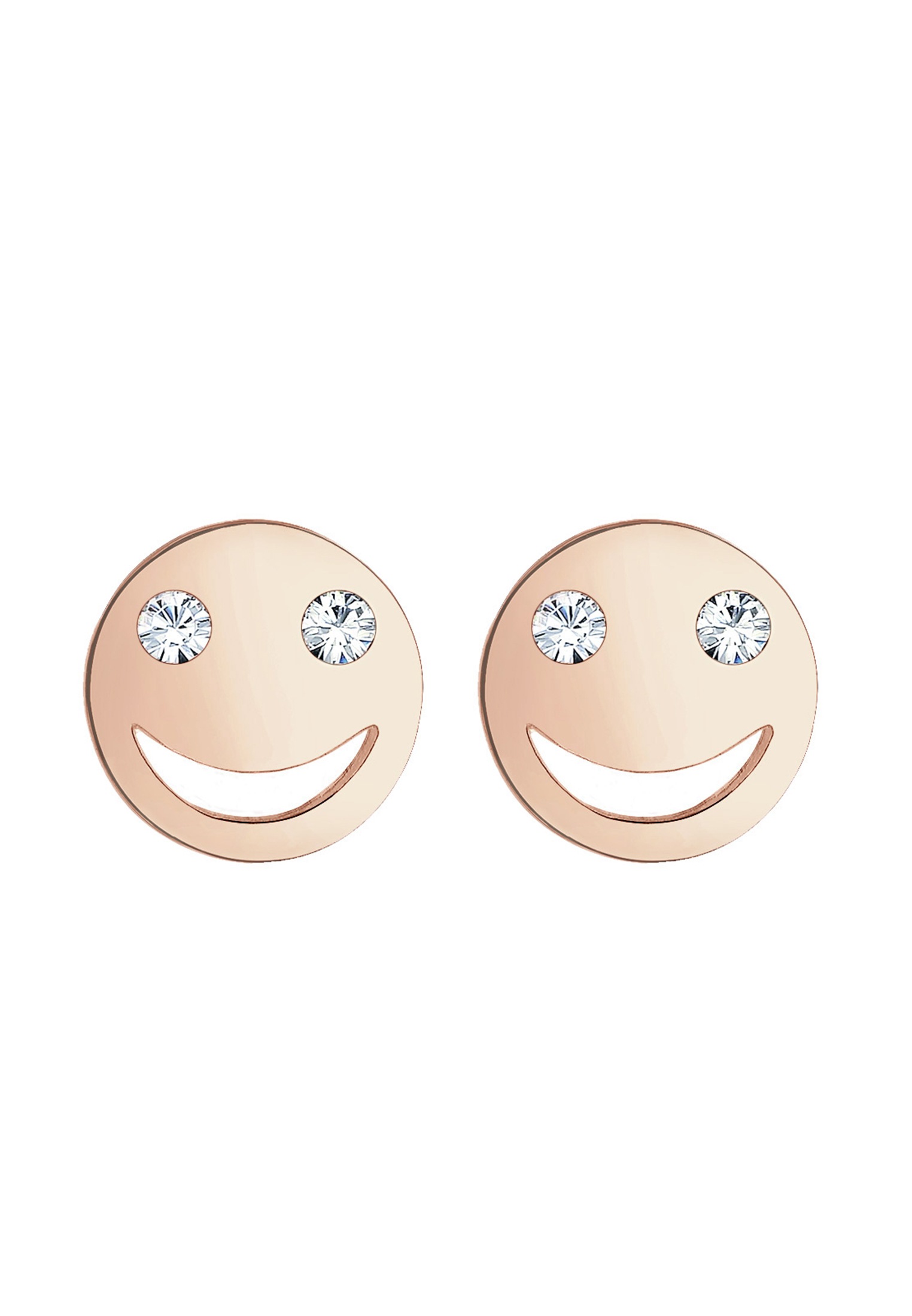 Elli Paar Ohrstecker »Ohrringe mit Smiling Face 925 Silber, mit Kristallen von Swarovski®«