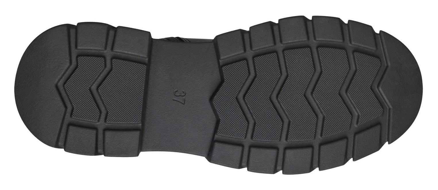 MARCO TOZZI Winterboots »FREDO«, Plateau, Bikerboots, Schnürtiefelette, Chunky Boots, Ziernähte