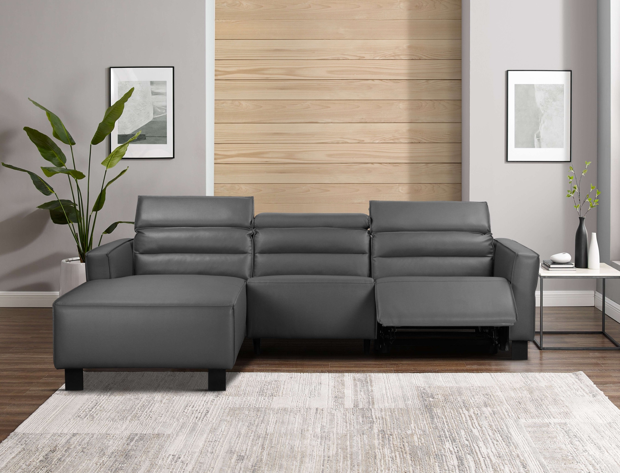 Places of Style Ecksofa »Carpari, L-Form, 263 cm, manuelle o. elektrische Relaxfunktion,«, USB A/C und Kopfteilverstellung