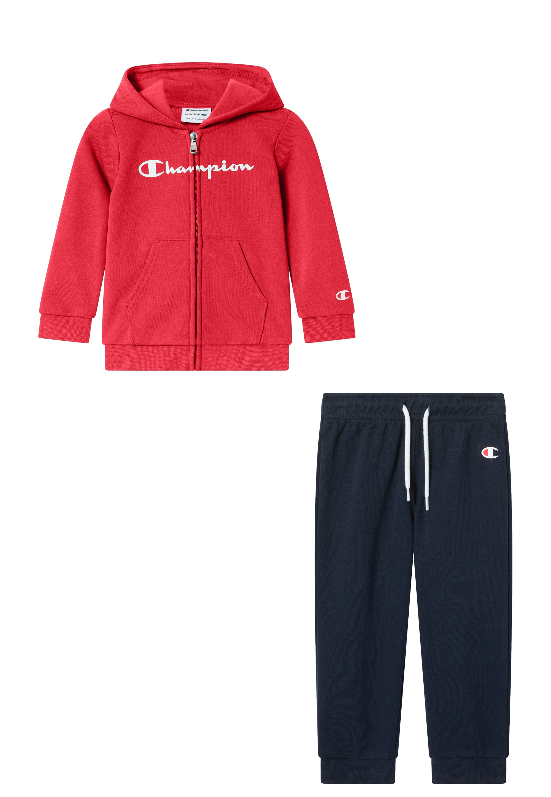 Champion Jogginganzug »Hooded Full Zip Suit« 2 tlg. mit Kapuze, mit durchgehendem Reißverschluss