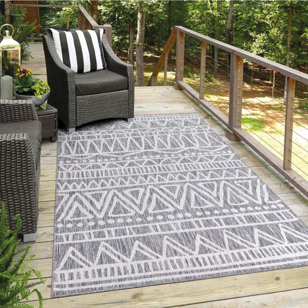 Carpet City Outdoorteppich »Outdoor 476«, rechteckig, 5 mm Höhe, Läufer, UV-beständig, Flachgewebe, auch quadratisch, In- und Outdoor