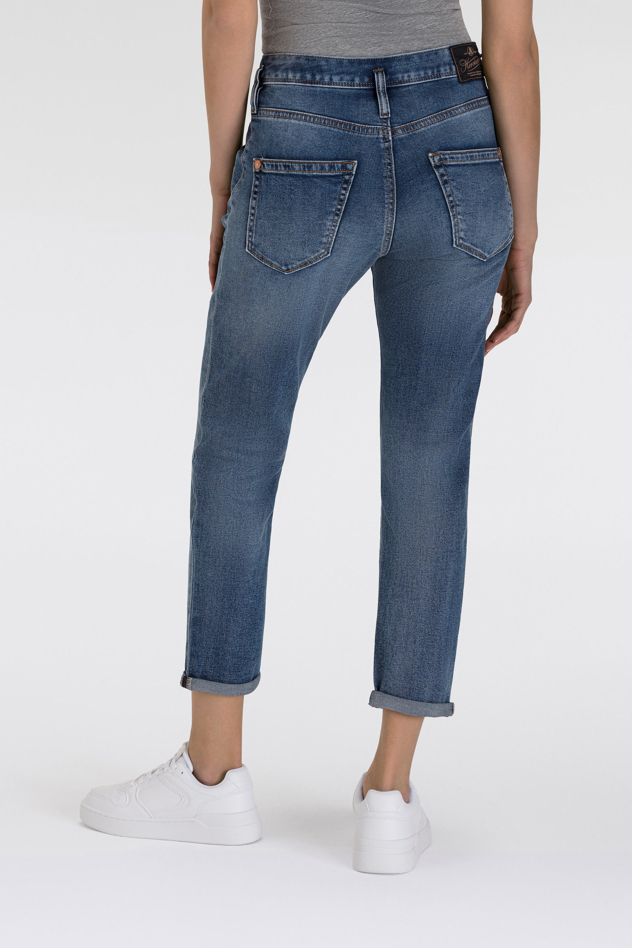 Herrlicher 7/8-Jeans »Shyra Cropped Denim Comfort«, mit halb verdeckter Knopfleiste