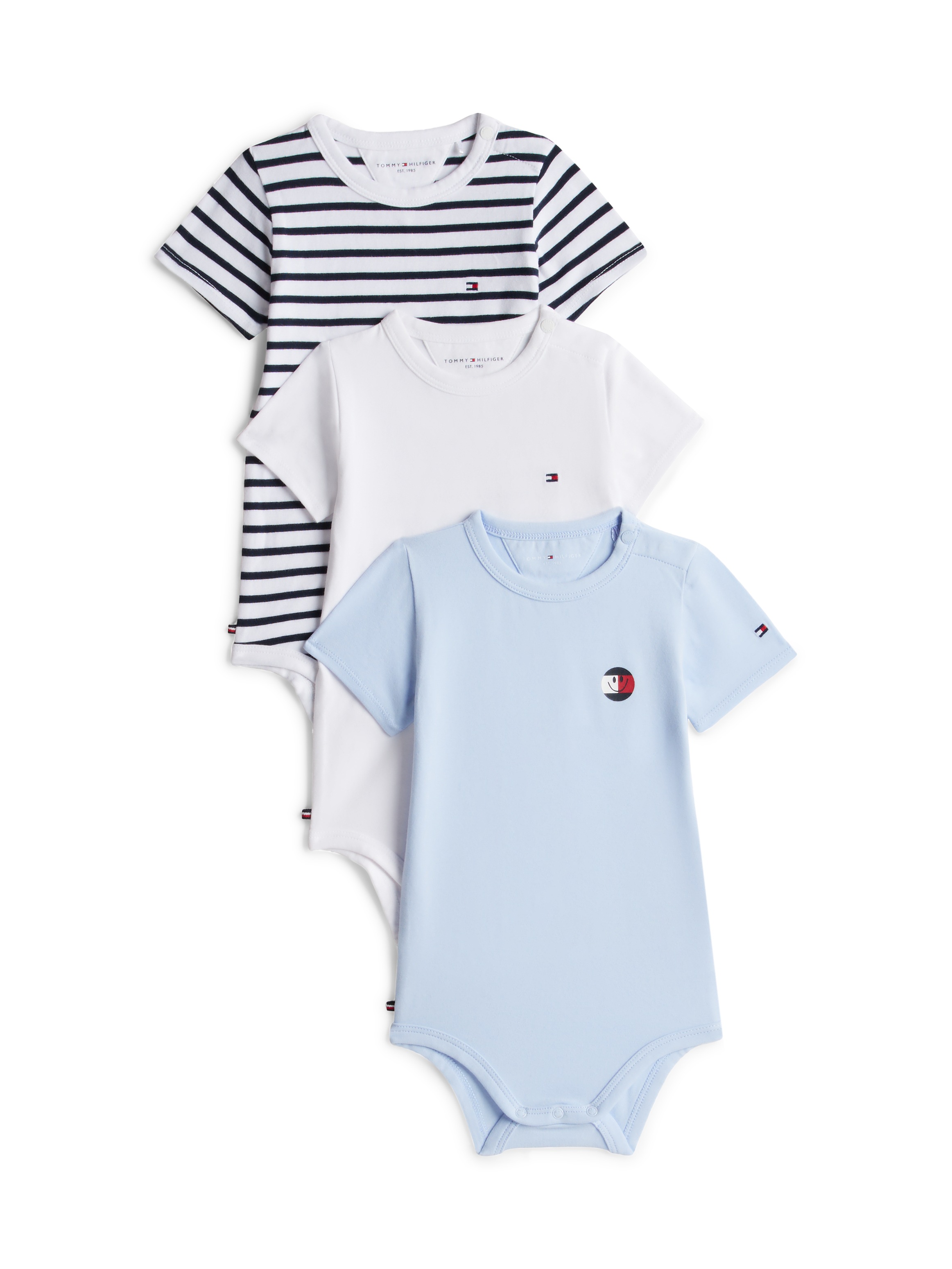 Tommy Hilfiger Body »FLAG SMILE 3 PACK BODY« Set, 3 Regular fit mit Rundhalsausschnitt für Babys