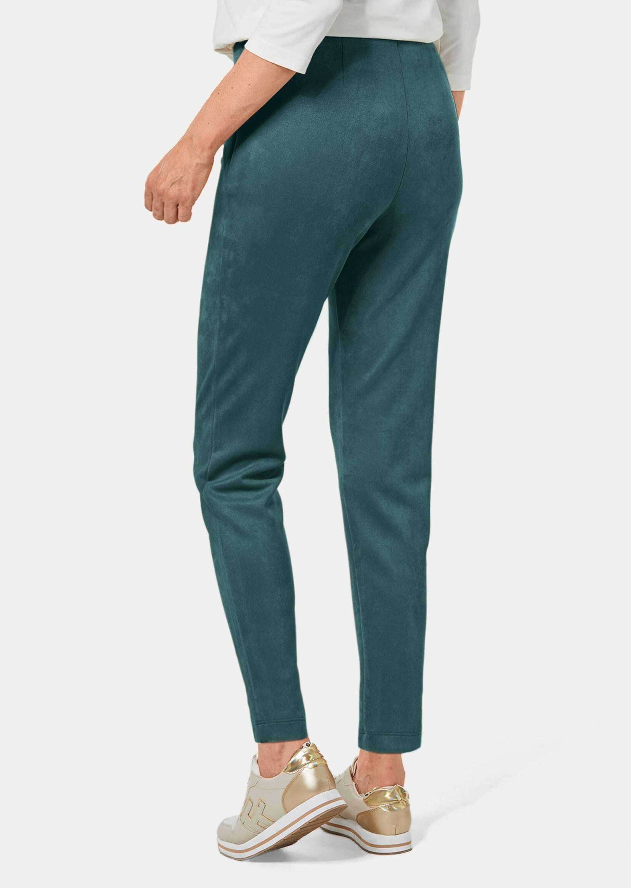 GOLDNER 2-in-1-Hose »Moderne Leggings in trendigem Velourslederimitat«