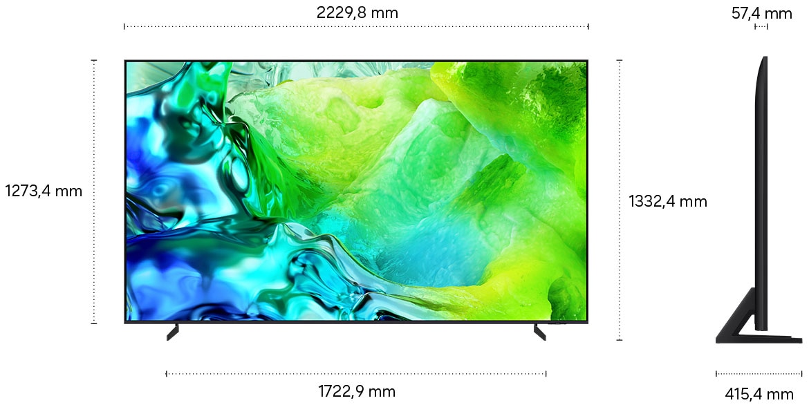 Samsung QLED-Fernseher »GQ100QN80HU« 252 cm/100 ″ Smart-TV Real QLED Mini-LEDs, Motion Xcelerator 144 Hz, Gaming Hub, Dolby Atmos